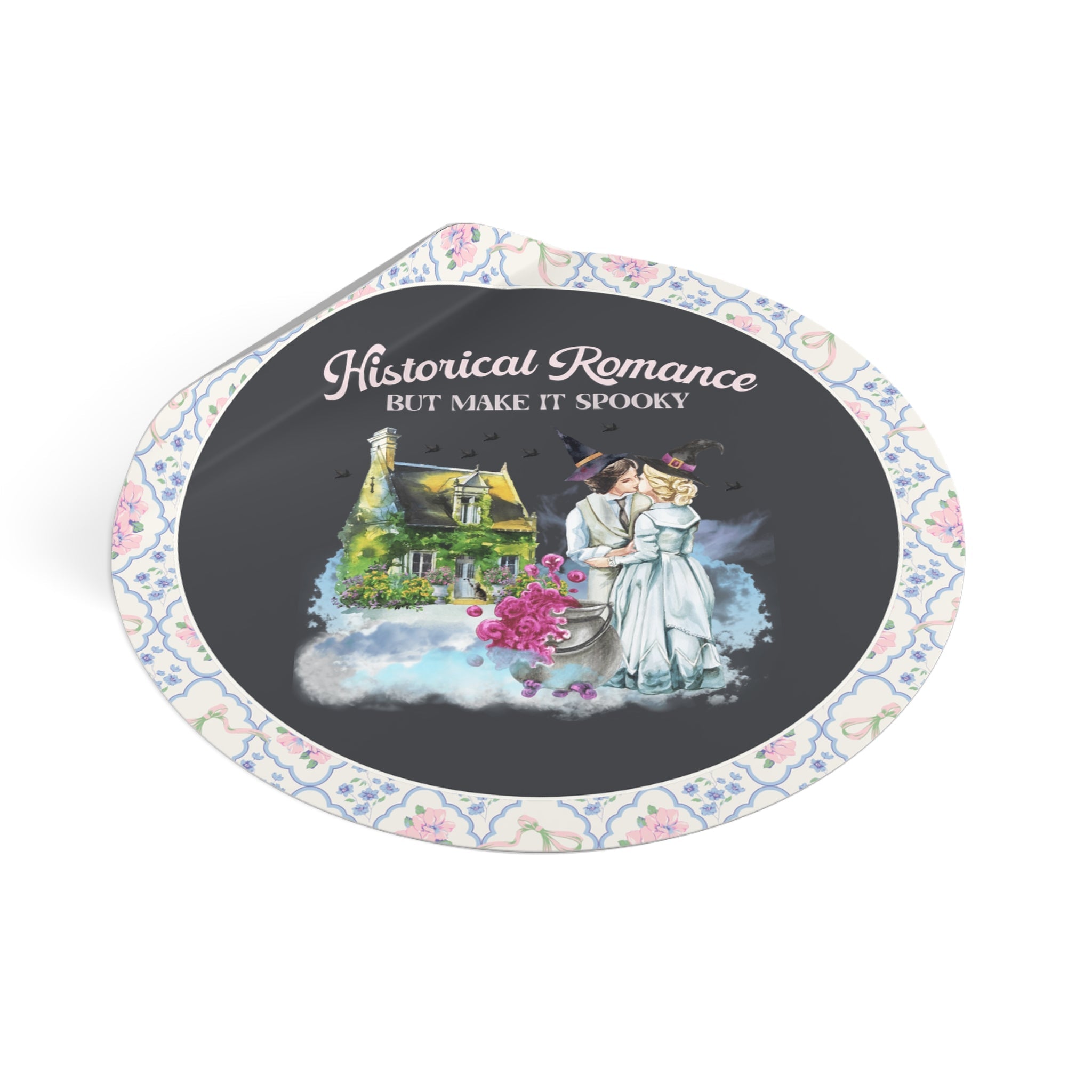 Bookish Sticker for Historical Romance Reader: Make it Spooky | Cute Halloween Gift for Librarian, Regency Romance Gift with Witchy Vibes - Opal and June
