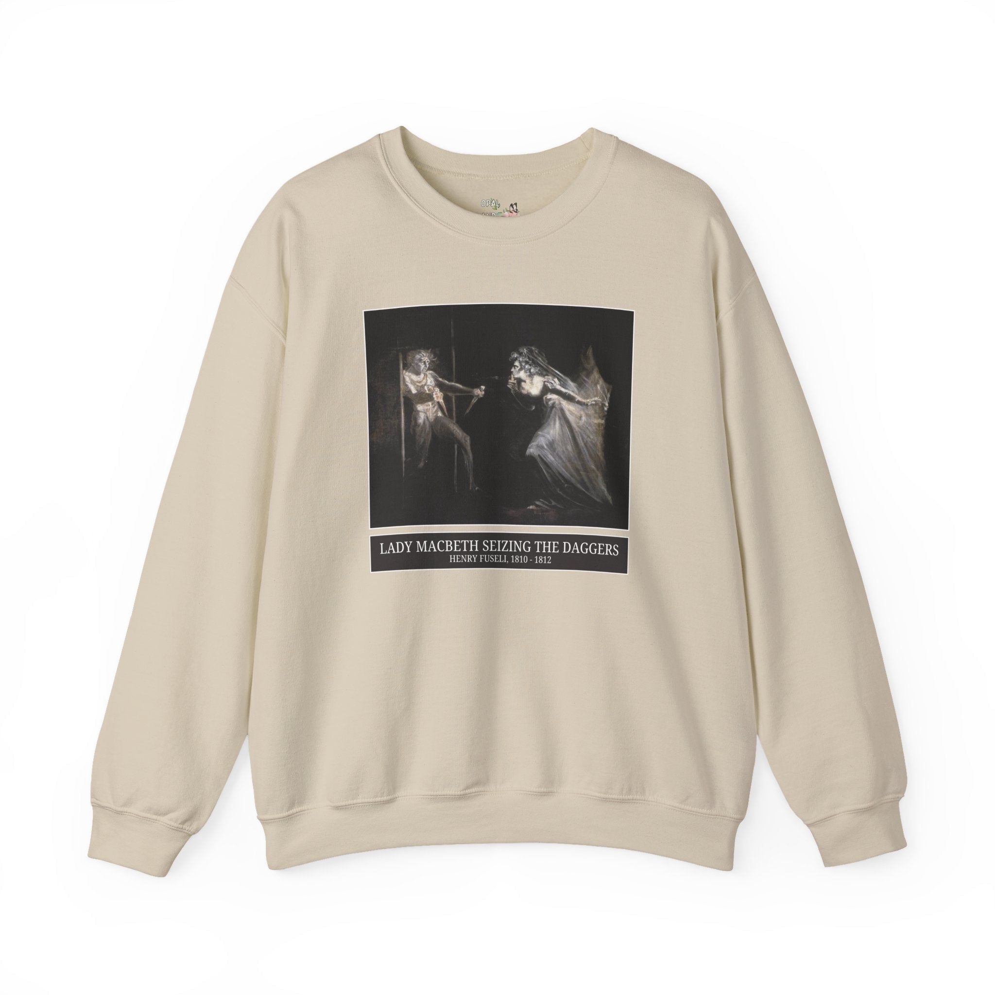 Bookish William Shakespeare English Teacher Art History Sweatshirt: Lady Macbeth Seizing the Daggers by Henry Fuseli, Book Lover Gift Idea - Opal and June