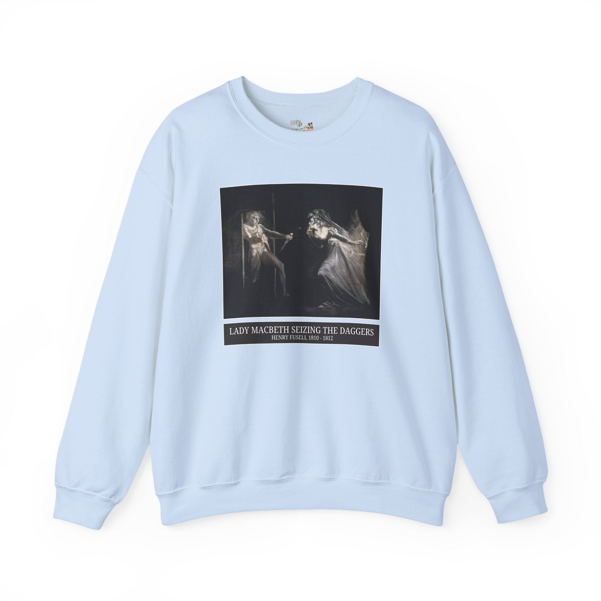 Bookish William Shakespeare English Teacher Art History Sweatshirt: Lady Macbeth Seizing the Daggers by Henry Fuseli, Book Lover Gift Idea - Opal and June