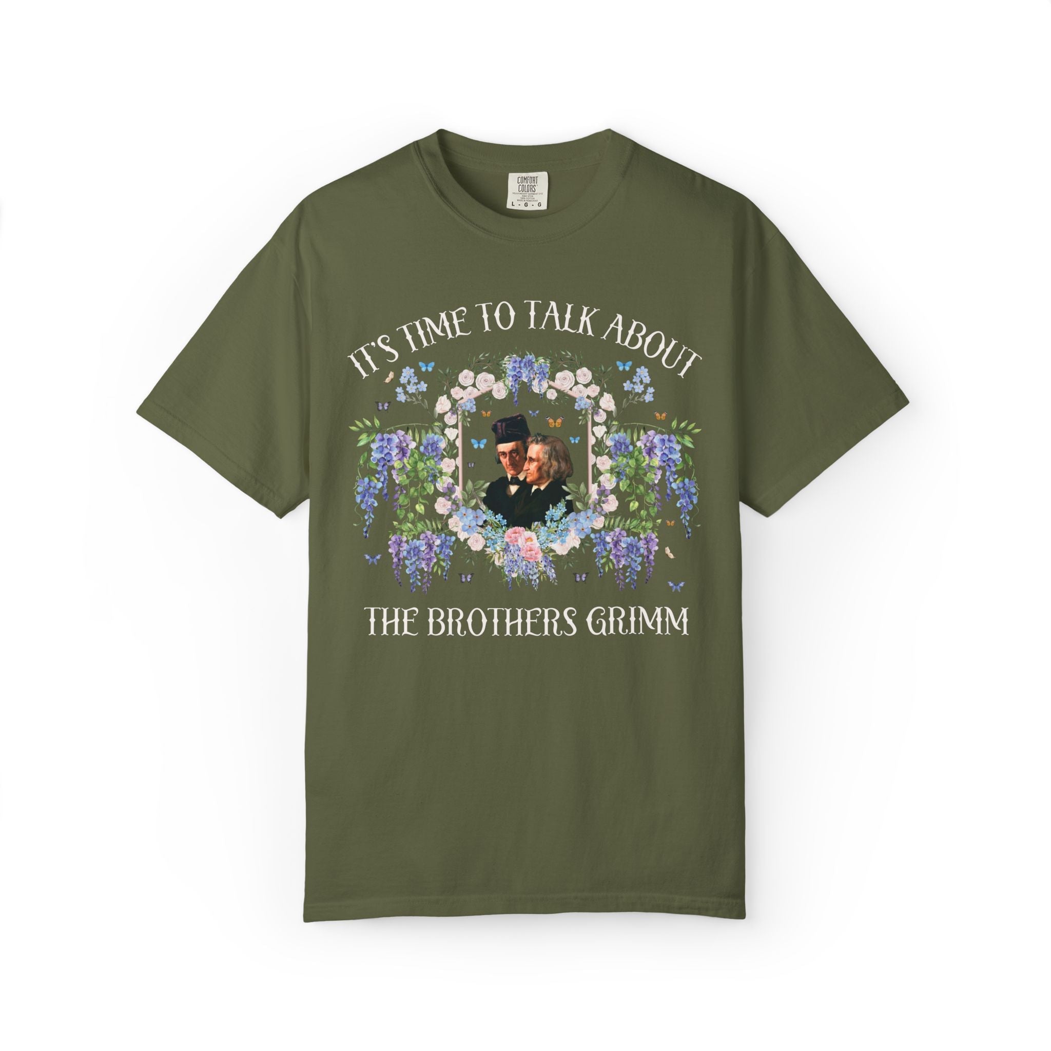 Brothers Grimm Bookish Fairy Tale Tee Shirt for Reader or Folklore Historian, 19th Century German History Tee for Book Lover, Romance Writer - Opal and June