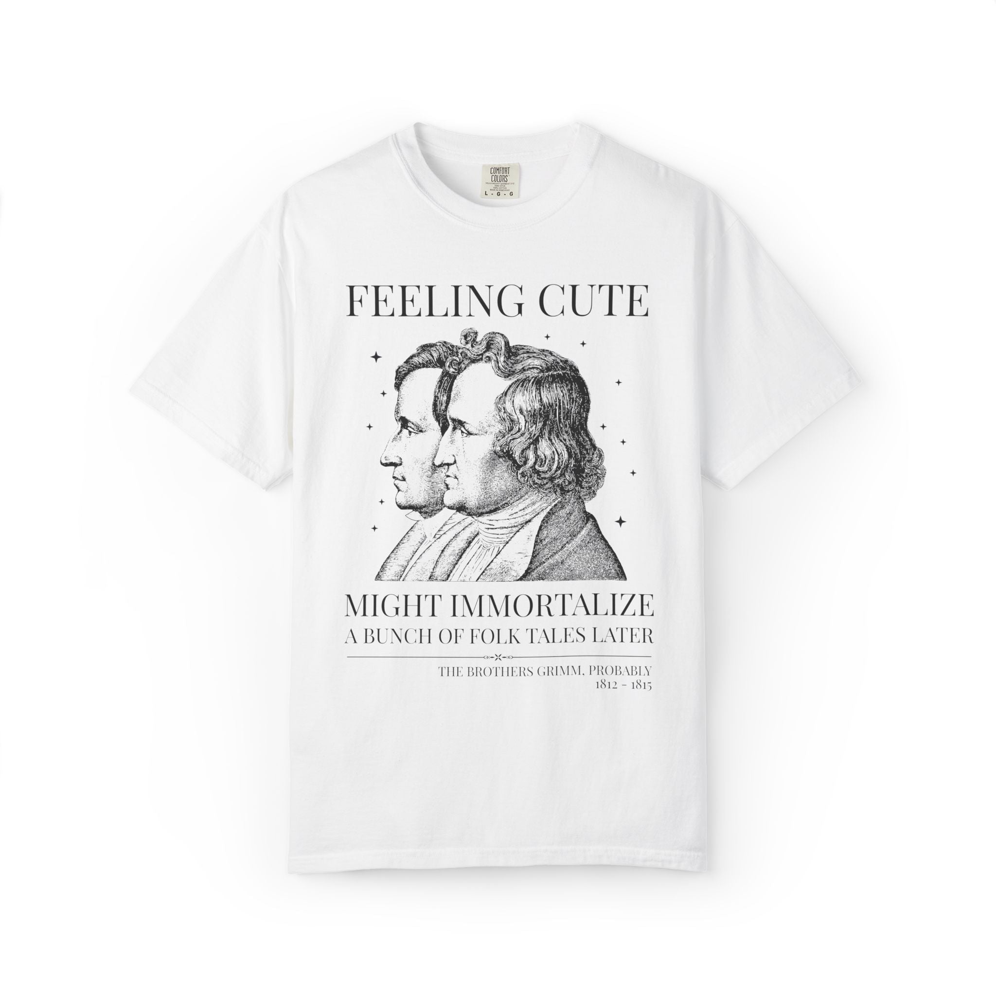 Brothers Grimm Bookish Fairy Tale Tee Shirt for Reader or Historian, 19th Century European Folklore Tee for Book Lover, Romance Writer - Opal and June