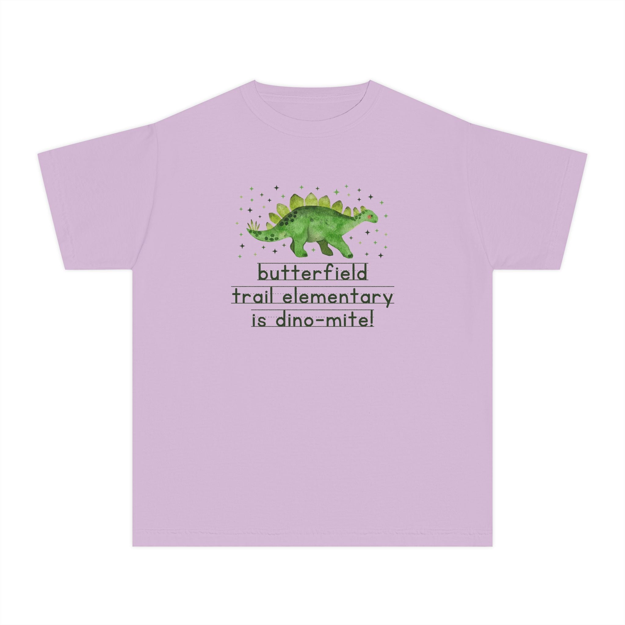 Butterfield Trail Elementary School Kids Tee Shirt: Butterfield Trail Elementary is Dino - Mite! | FPS + Opal and June Kids Tee Shirt, Fayetteville Public Schools - Opal and June
