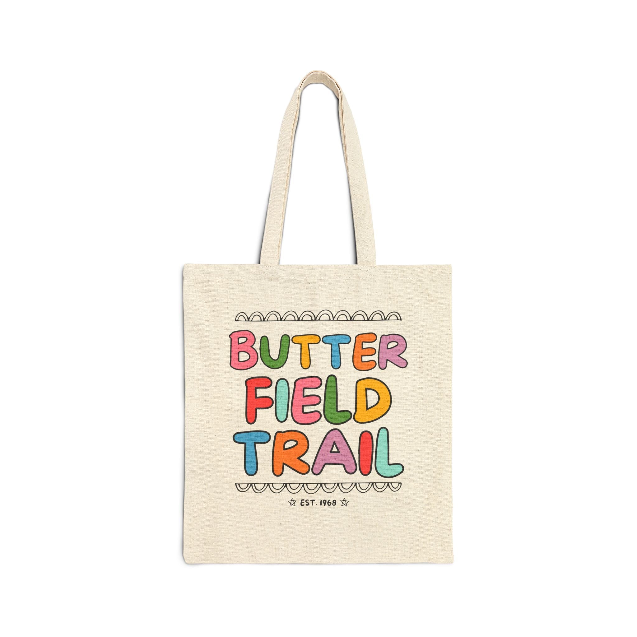 Butterfield Trail Elementary Tote Bag: Rainbow Letters - Opal and June