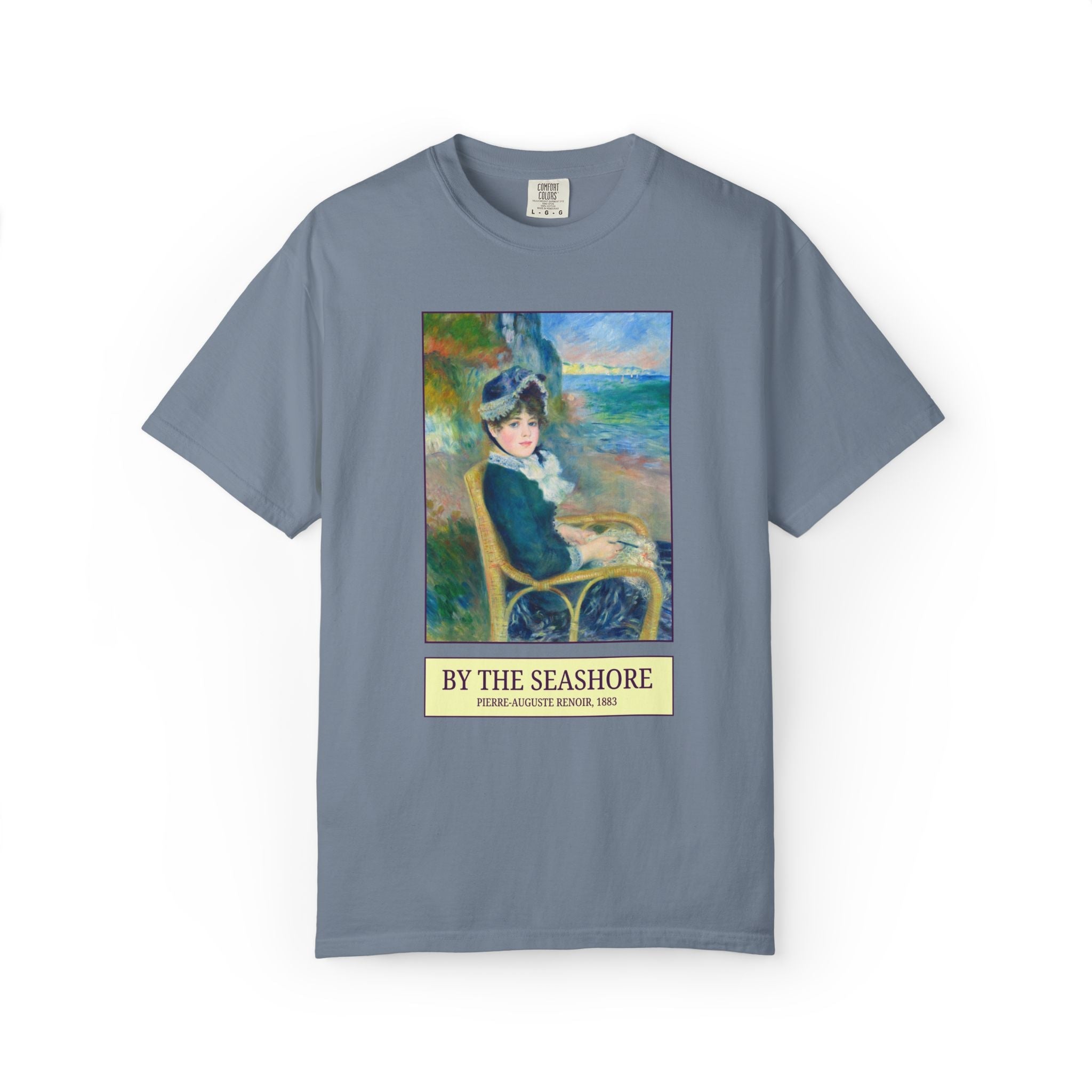 By the Seashore by Pierre-Auguste Renoir Art History Buff Tee Shirt, Late 19th Century Art Historian Gift for Museum Lover, Beach Trip Tee - Opal and June