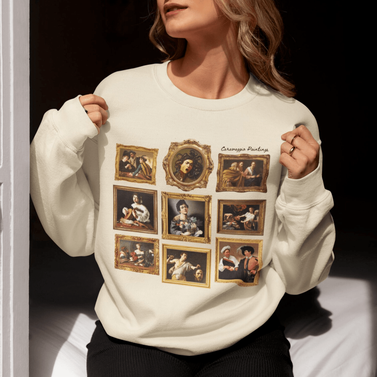Caravaggio Paintings Art History Sweatshirt: Famous Paintings - Opal and June