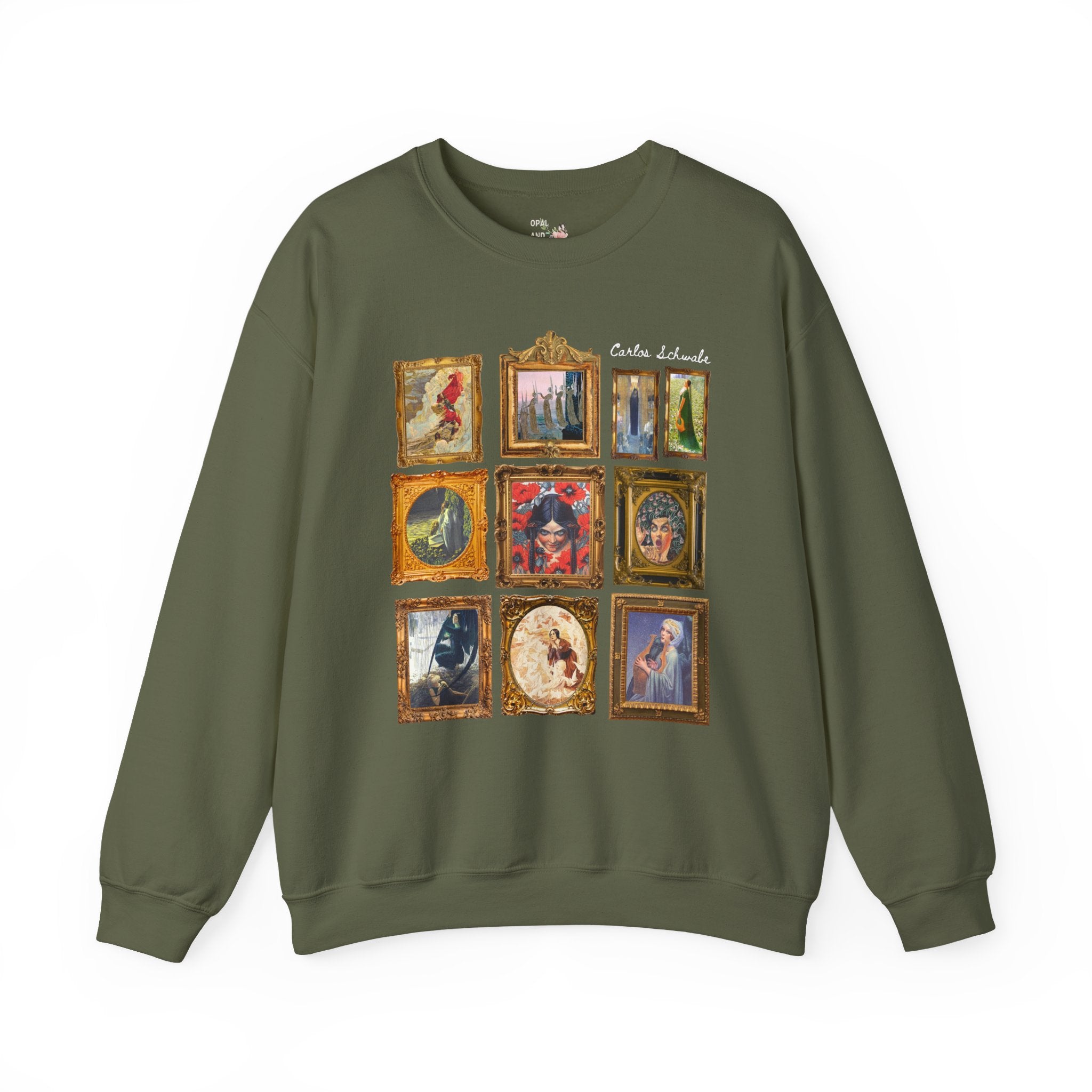 Carlos Schwabe Symbolism Art History Sweatshirt: Famous Paintings, 19th Century Mythological Art History Gift, Spooky Humanities Major Shirt - Opal and June