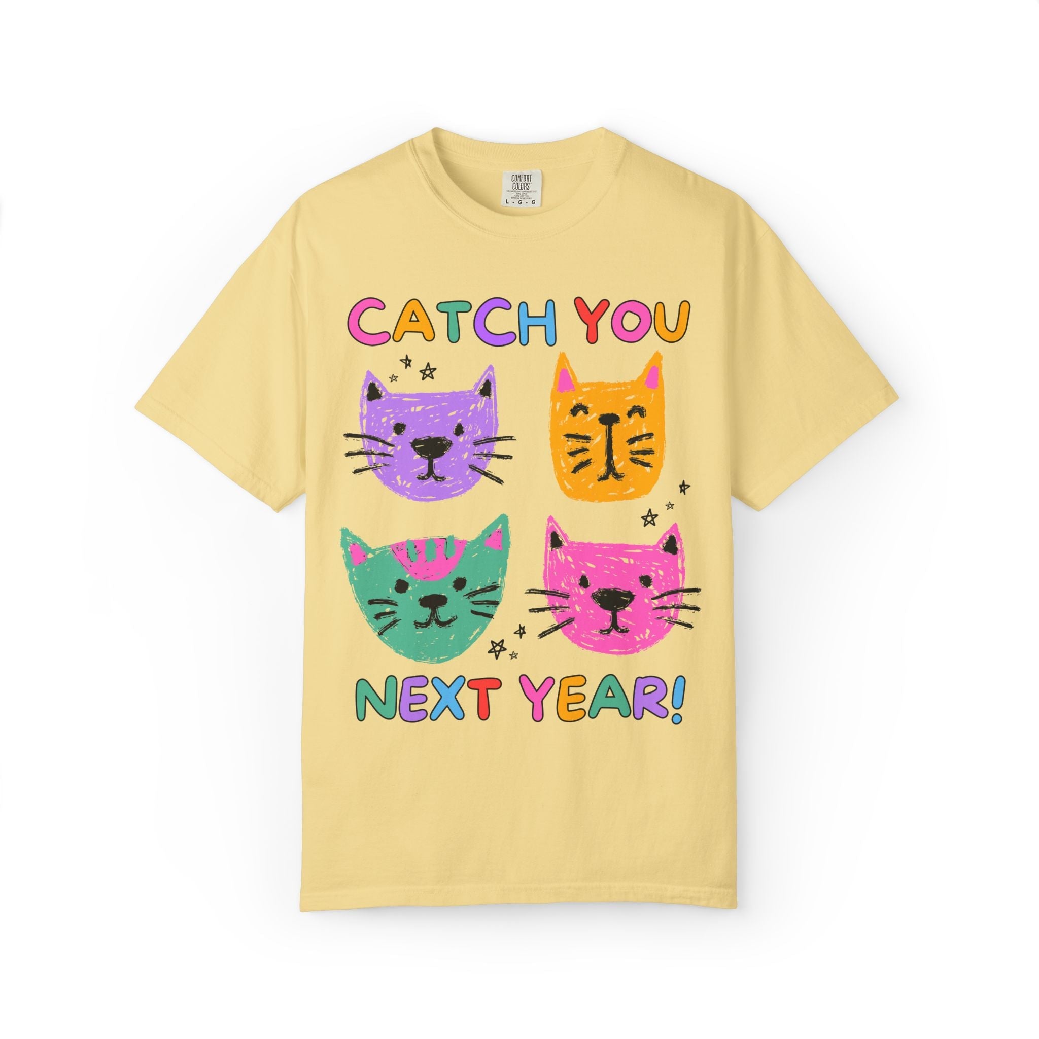 Cat Last Day of School Teacher Tee Shirt: Catch You Next Year! | Funny Animal Lover End of School Year T-Shirt for Cat Mom or Cat Dad - Opal and June