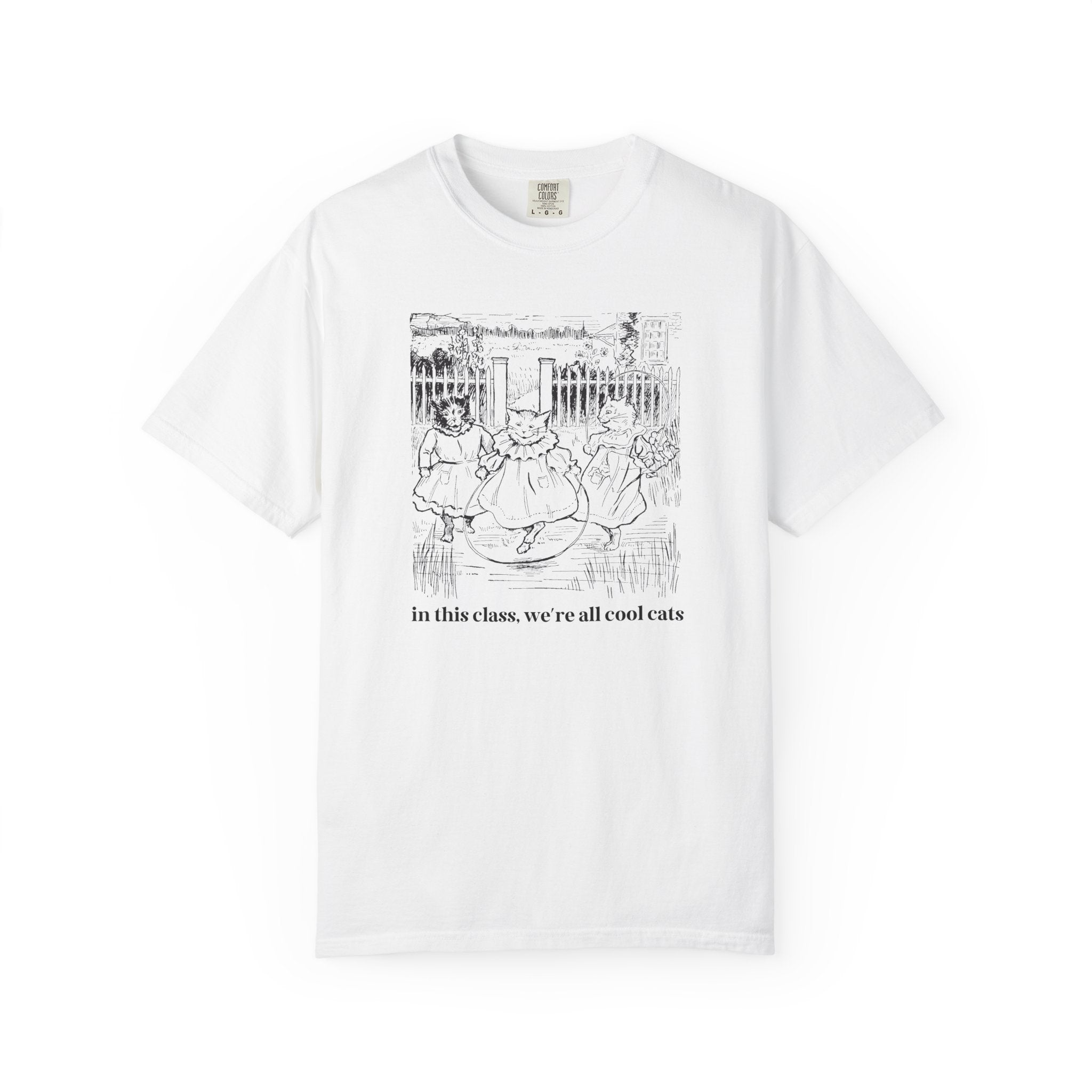 Cat Lover Teacher Tee Shirt for High School Teacher Who Loves Kittens, Funny Saying Animal Lover Fourth Grade Teacher, Silly Dreamcore Tee - Opal and June