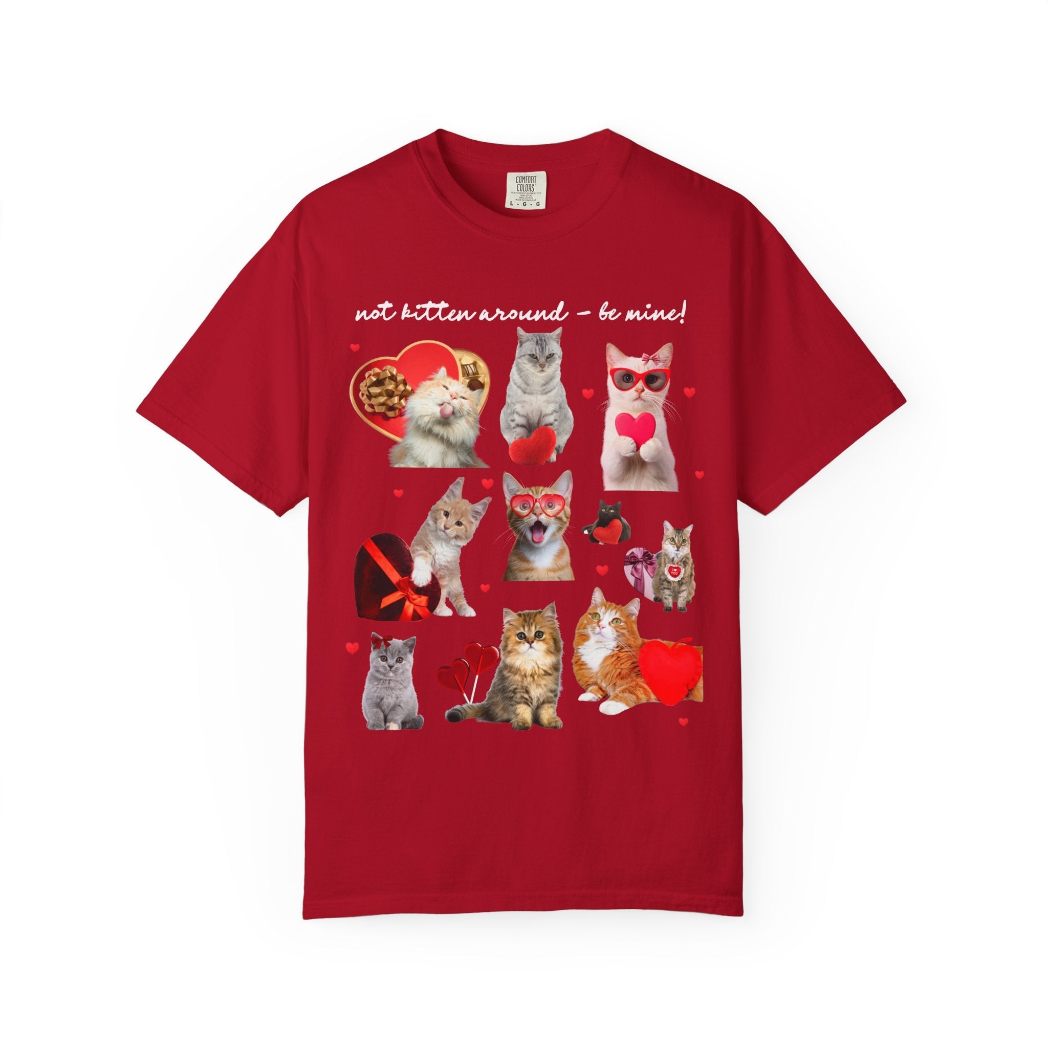 Cat Mom or Cat Dad Valentine's Day T-Shirt for Friend Who Loves Cats, Silly Goblincore Kitten T-Shirt with Hearts, Funny Sarcastic T-Shirt - Opal and June