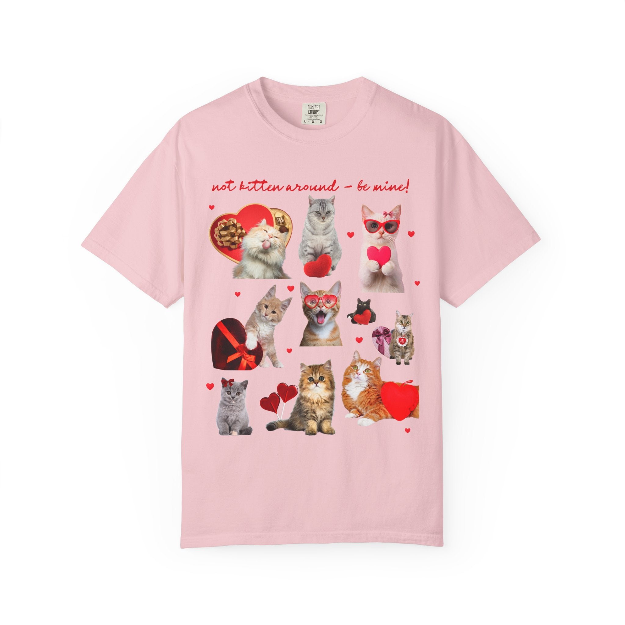 Cat Mom or Cat Dad Valentine's Day T-Shirt for Friend Who Loves Cats, Silly Goblincore Kitten T-Shirt with Hearts, Funny Sarcastic T-Shirt - Opal and June