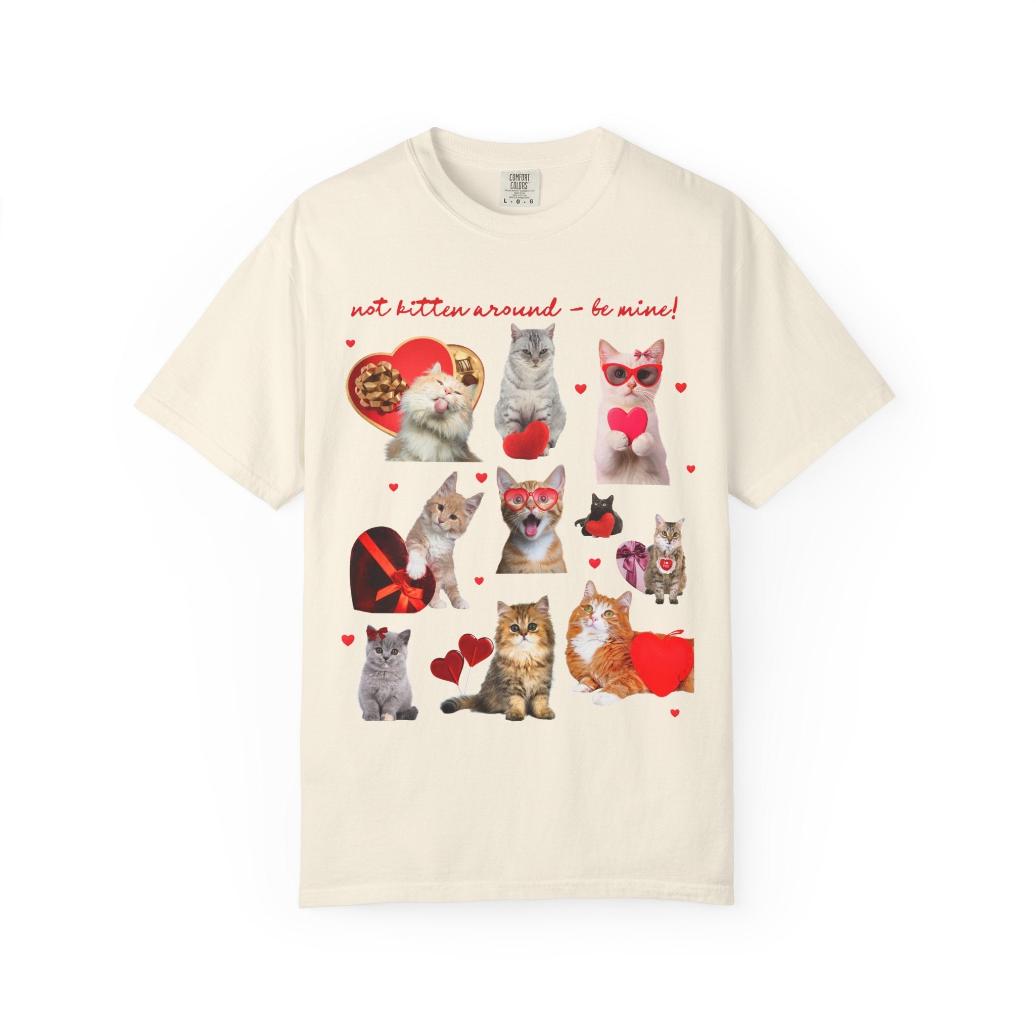 Cat Mom or Cat Dad Valentine's Day T-Shirt for Friend Who Loves Cats, Silly Goblincore Kitten T-Shirt with Hearts, Funny Sarcastic T-Shirt - Opal and June