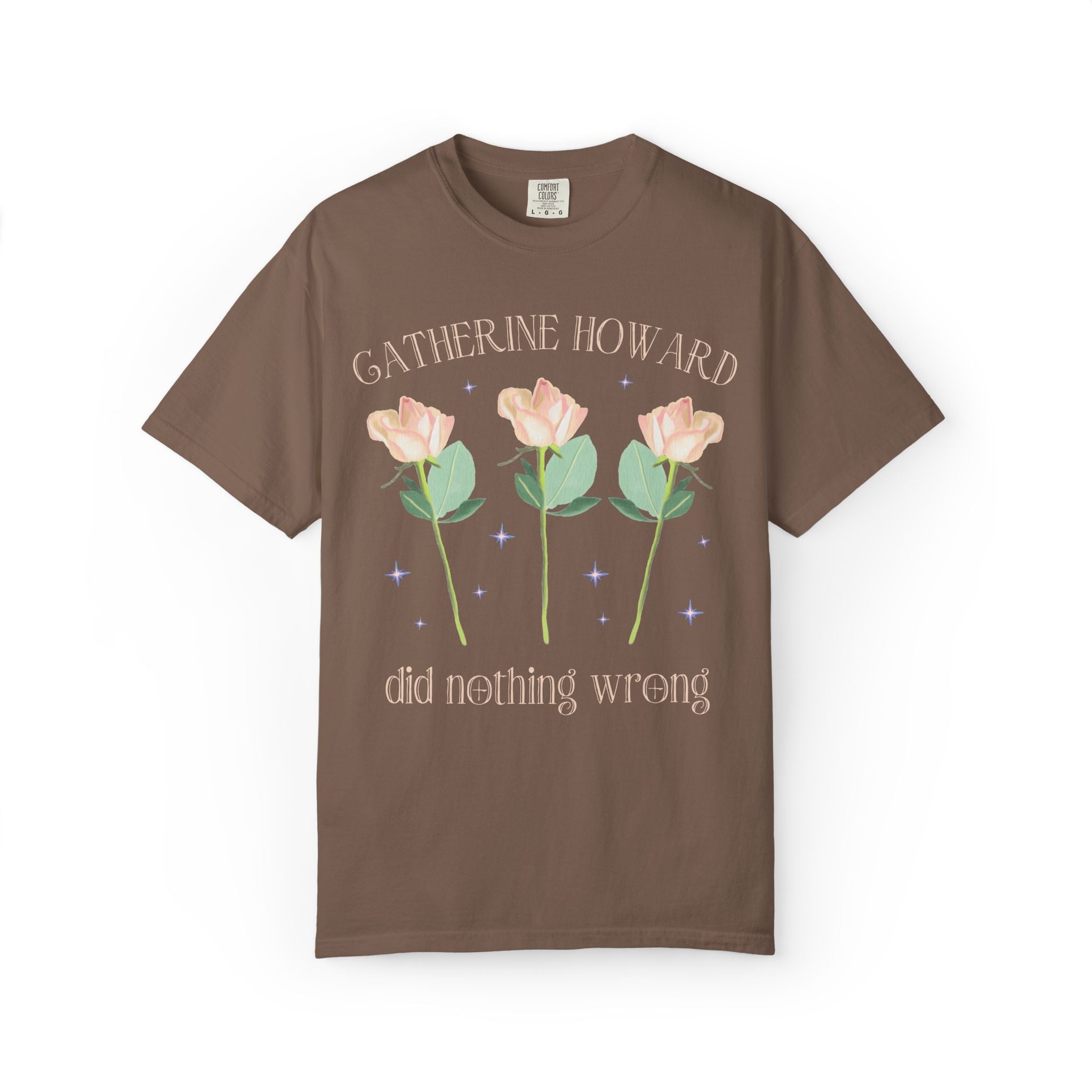 Catherine Howard Tudor History T-Shirt with Roses, Famous Queens, Women's 1500s History Tee for Historian who Loves Henry the 8th's Wives - Opal and June