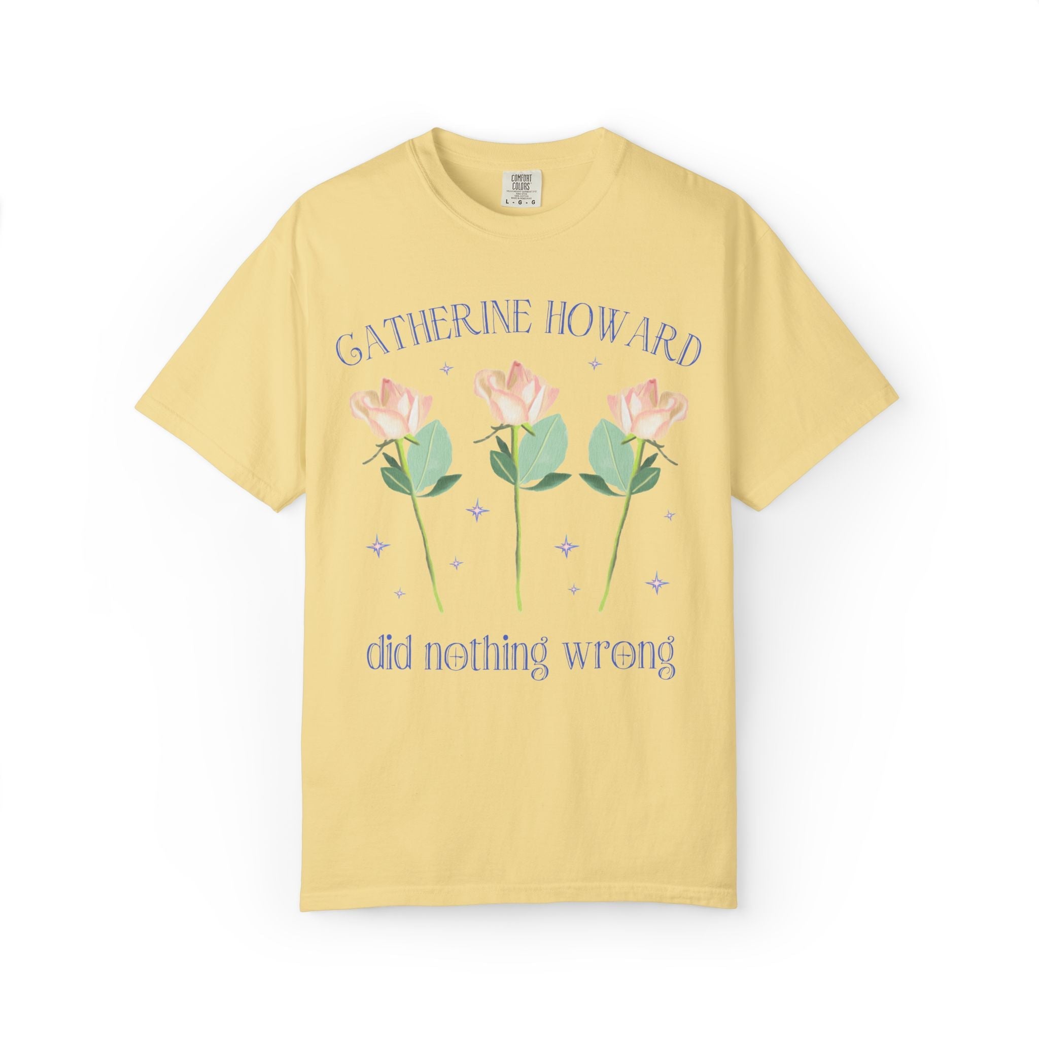 Catherine Howard Tudor History T-Shirt with Roses, Famous Queens, Women's 1500s History Tee for Historian who Loves Henry the 8th's Wives - Opal and June