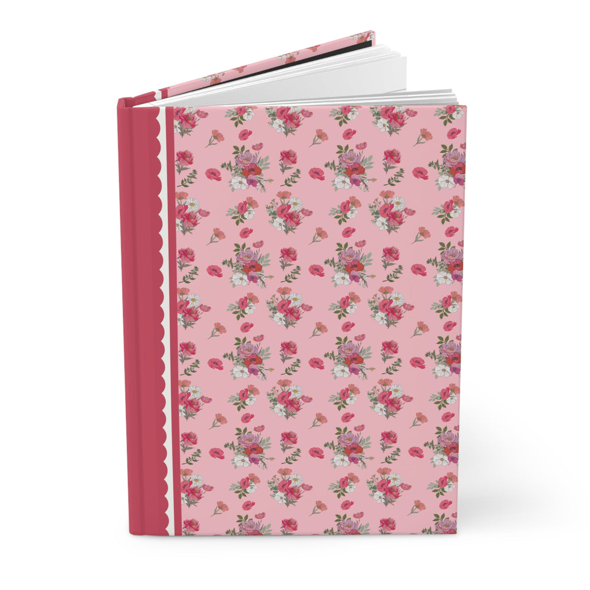 Channeling My Inner Josephine March Notebook for Bookworm Who Loves Little Women and Louisa May Alcott, Floral Maximalist Journal - Opal and June