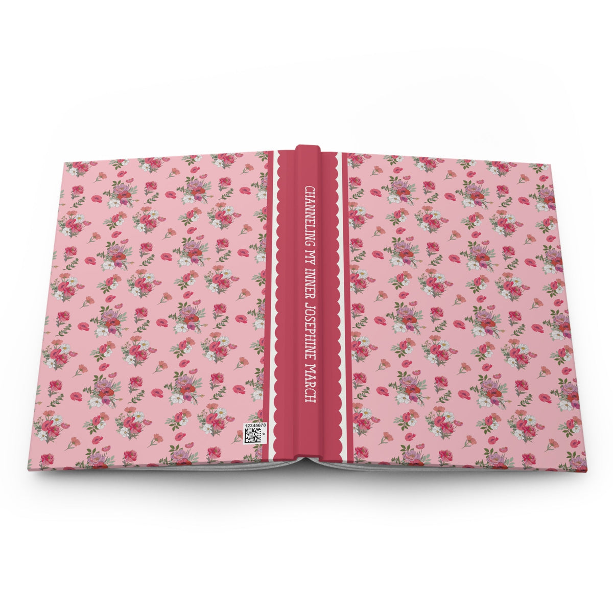 Channeling My Inner Josephine March Notebook for Bookworm Who Loves Little Women and Louisa May Alcott, Floral Maximalist Journal - Opal and June