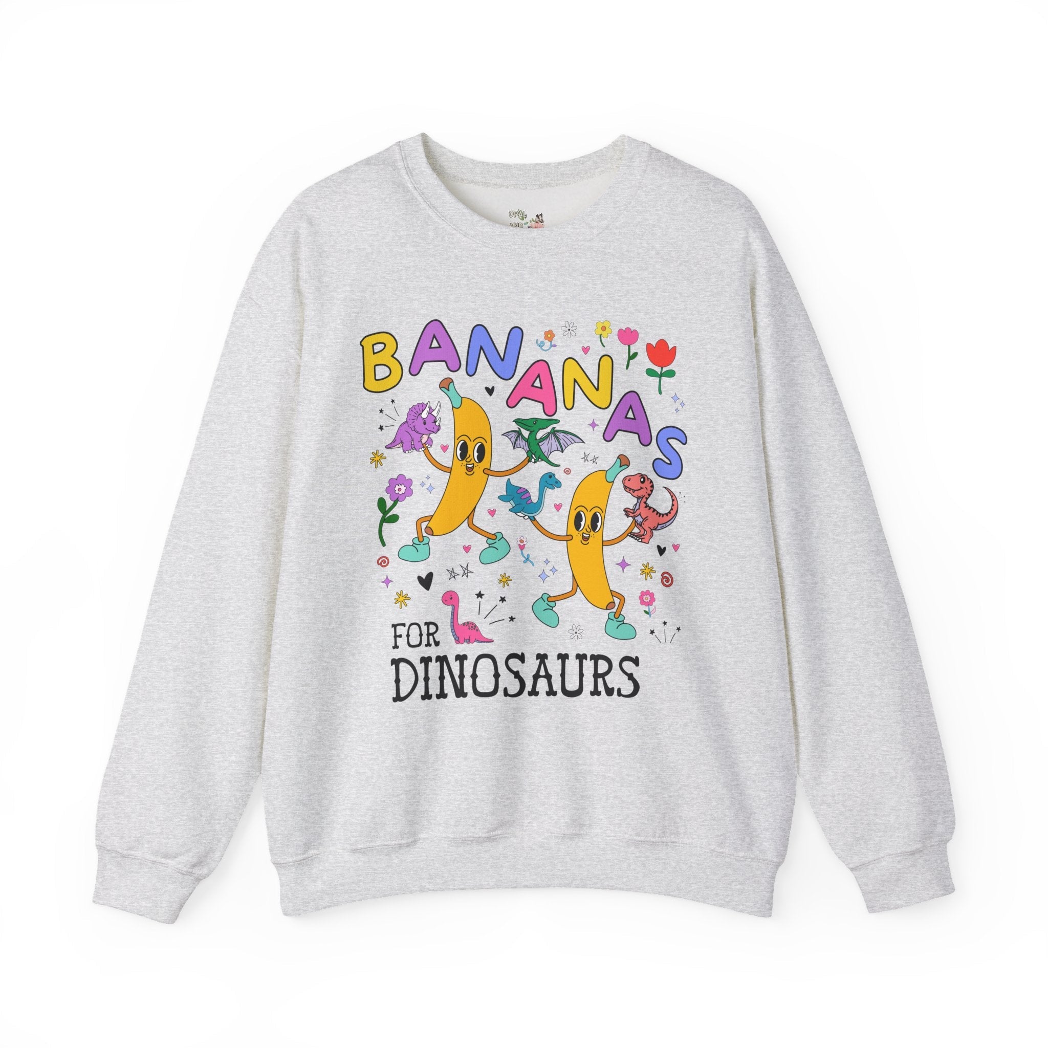 Chaotic Dinosaur Lover Sweatshirt, Cute Birthday Gift for Fruit Lover: Bananas for Dinosaurs, Early 2000s Paleontologist Science Major Shirt - Opal and June