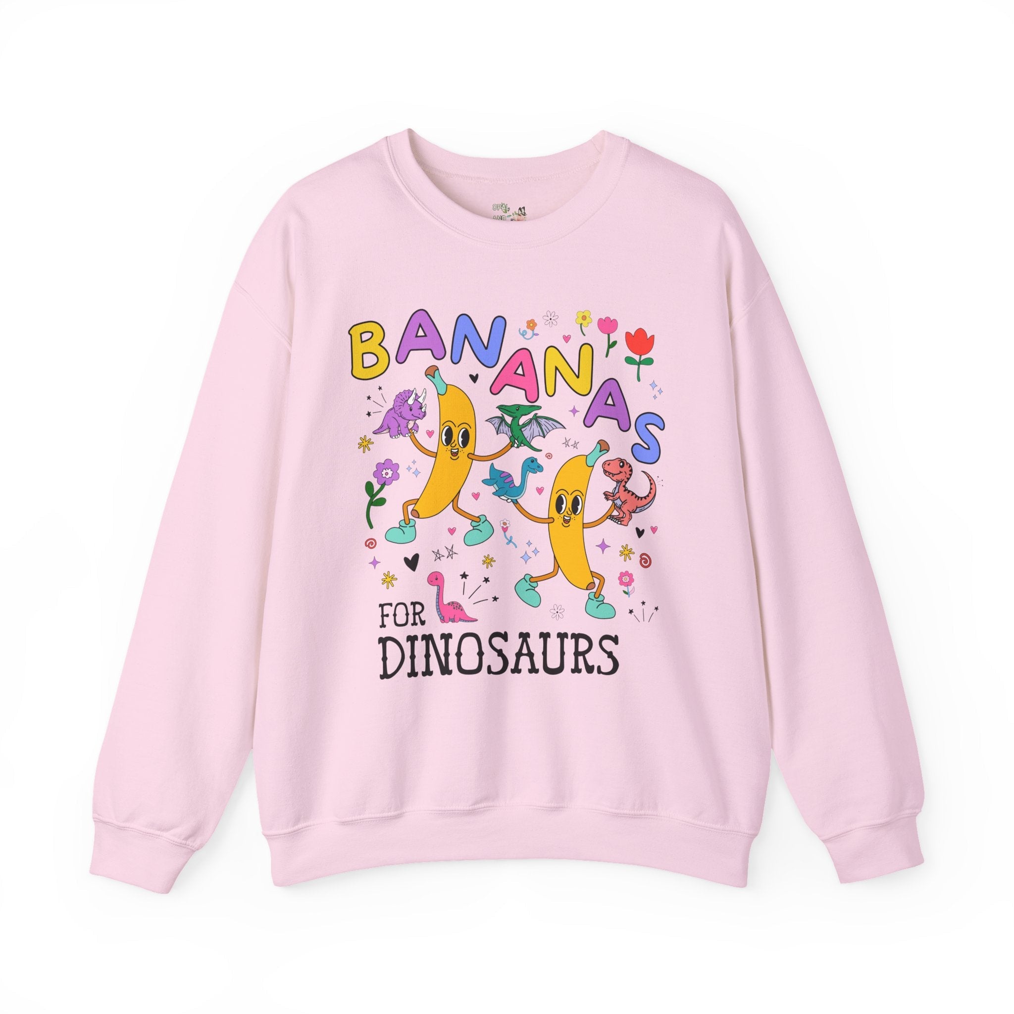 Chaotic Dinosaur Lover Sweatshirt, Cute Birthday Gift for Fruit Lover: Bananas for Dinosaurs, Early 2000s Paleontologist Science Major Shirt - Opal and June