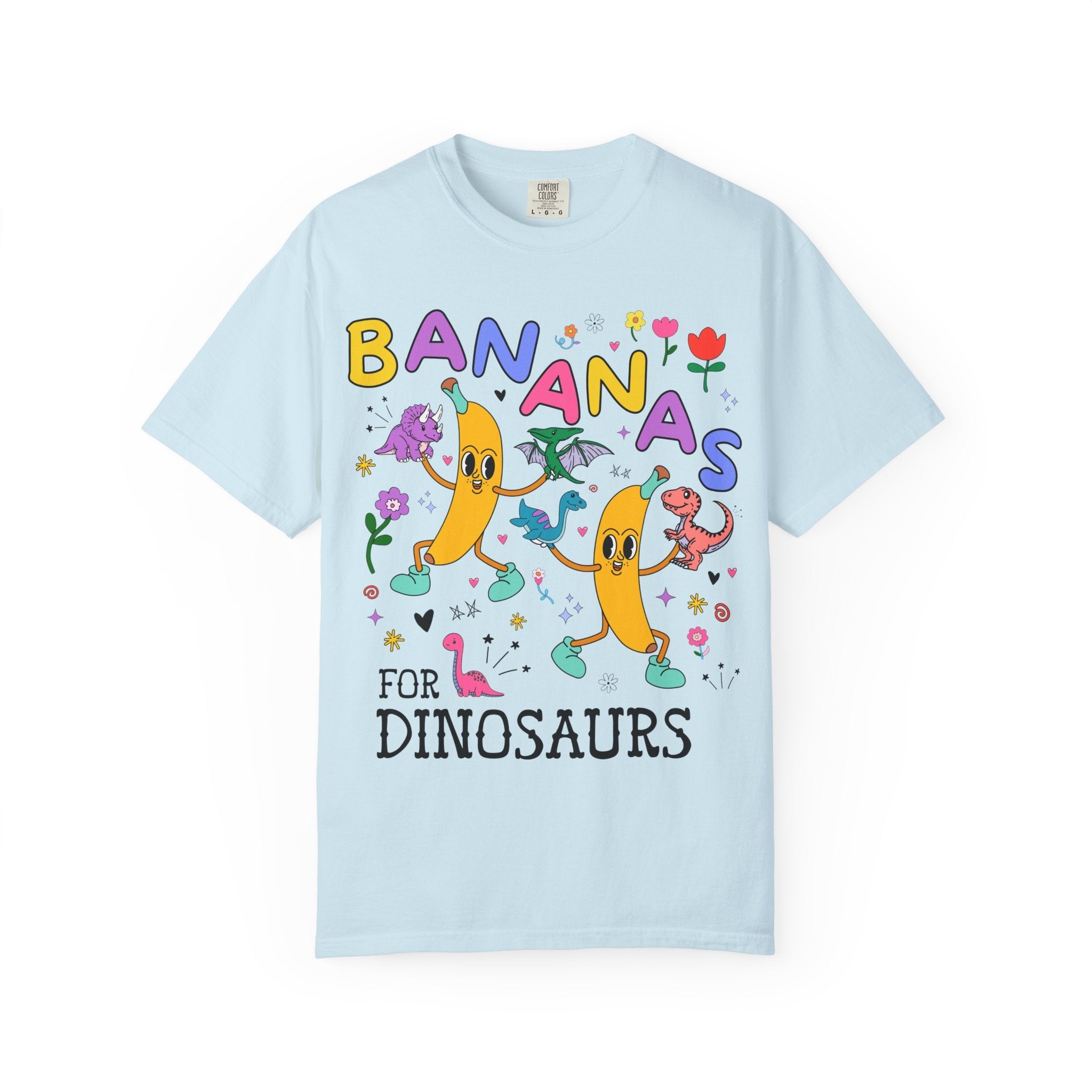 Chaotic Dinosaur Lover Tee Shirt, Cute Birthday Gift for Fruit Lover: Bananas for Dinosaurs, Early 2000s Paleontologist Science Major Tee - Opal and June