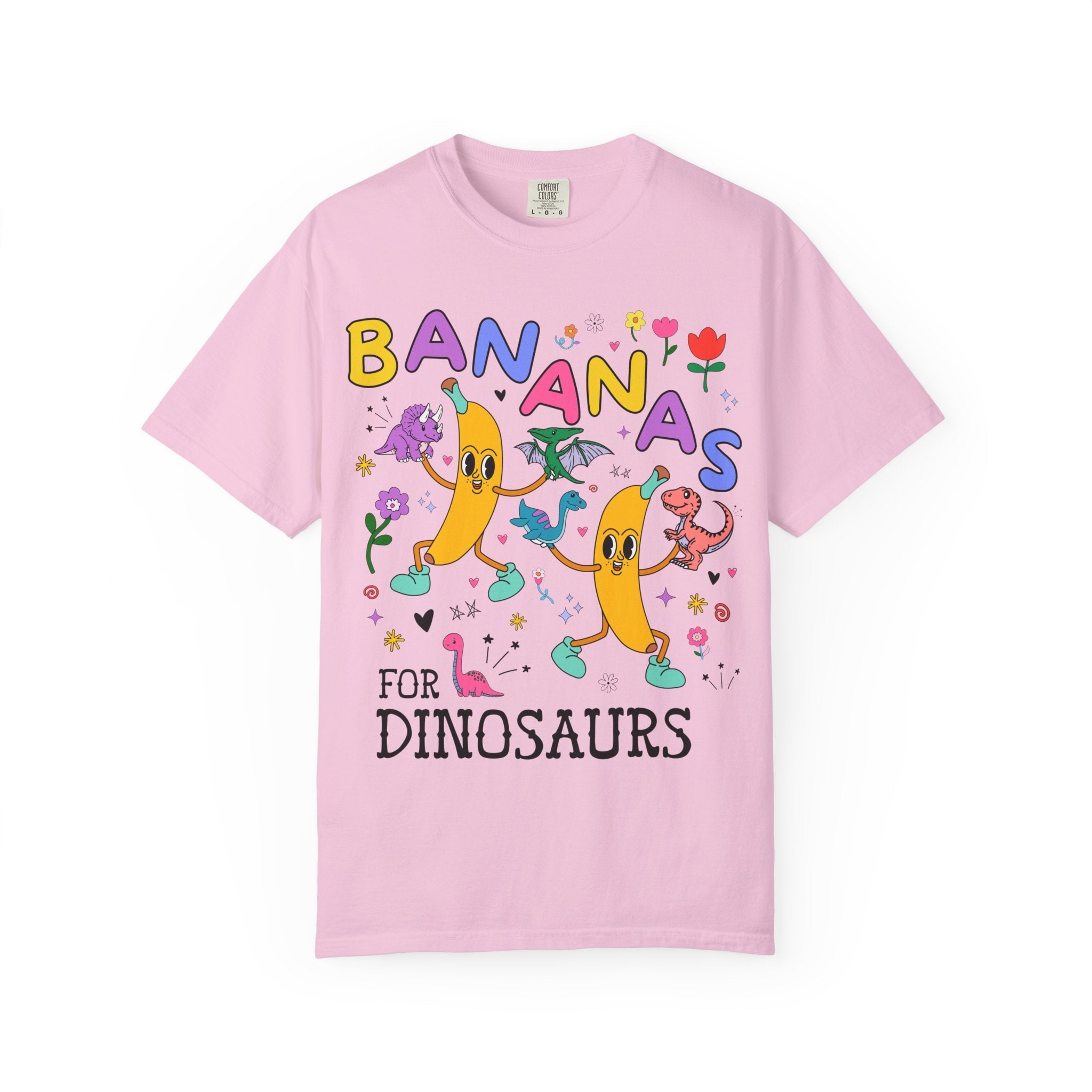 Chaotic Dinosaur Lover Tee Shirt, Cute Birthday Gift for Fruit Lover: Bananas for Dinosaurs, Early 2000s Paleontologist Science Major Tee - Opal and June