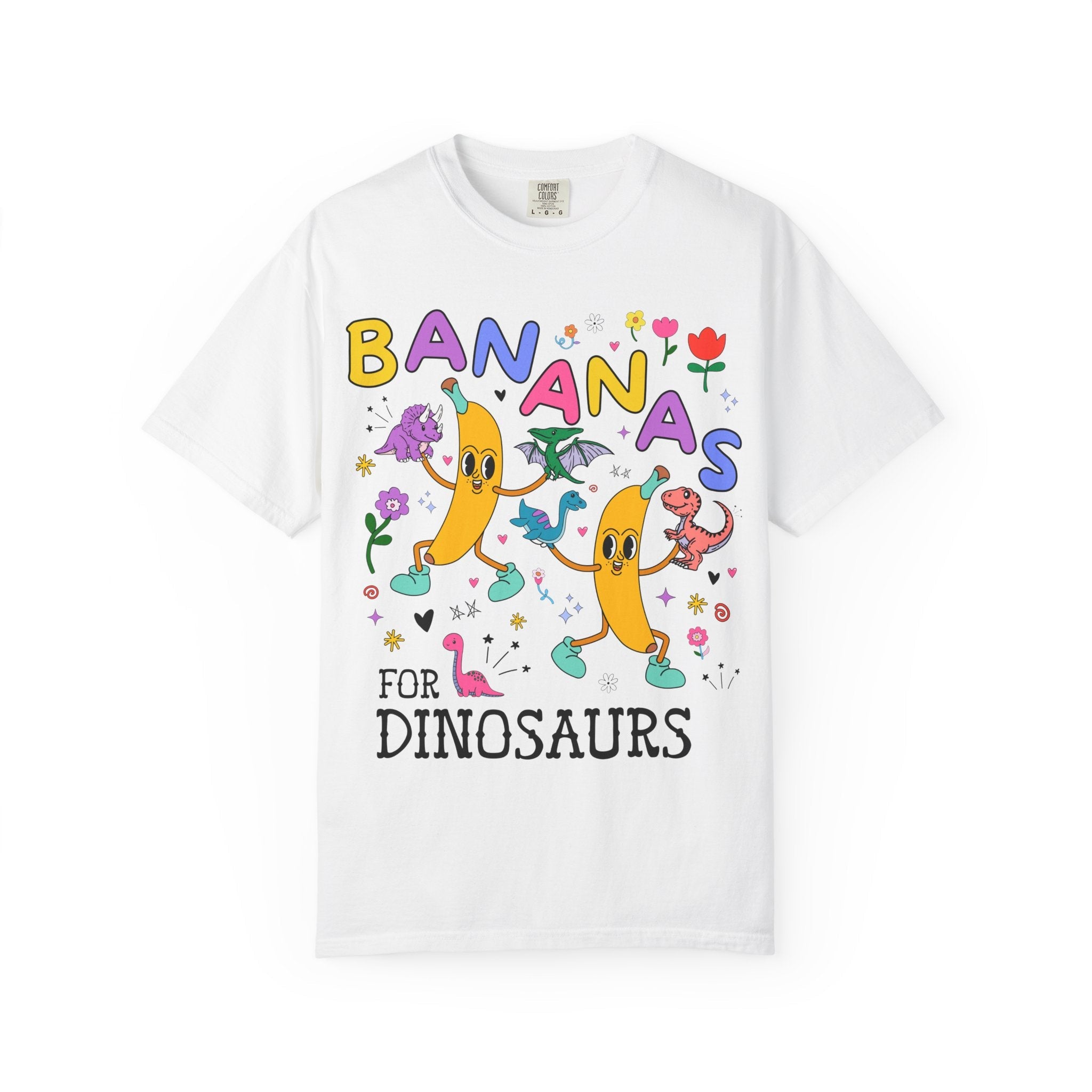 Chaotic Dinosaur Lover Tee Shirt, Cute Birthday Gift for Fruit Lover: Bananas for Dinosaurs, Early 2000s Paleontologist Science Major Tee - Opal and June