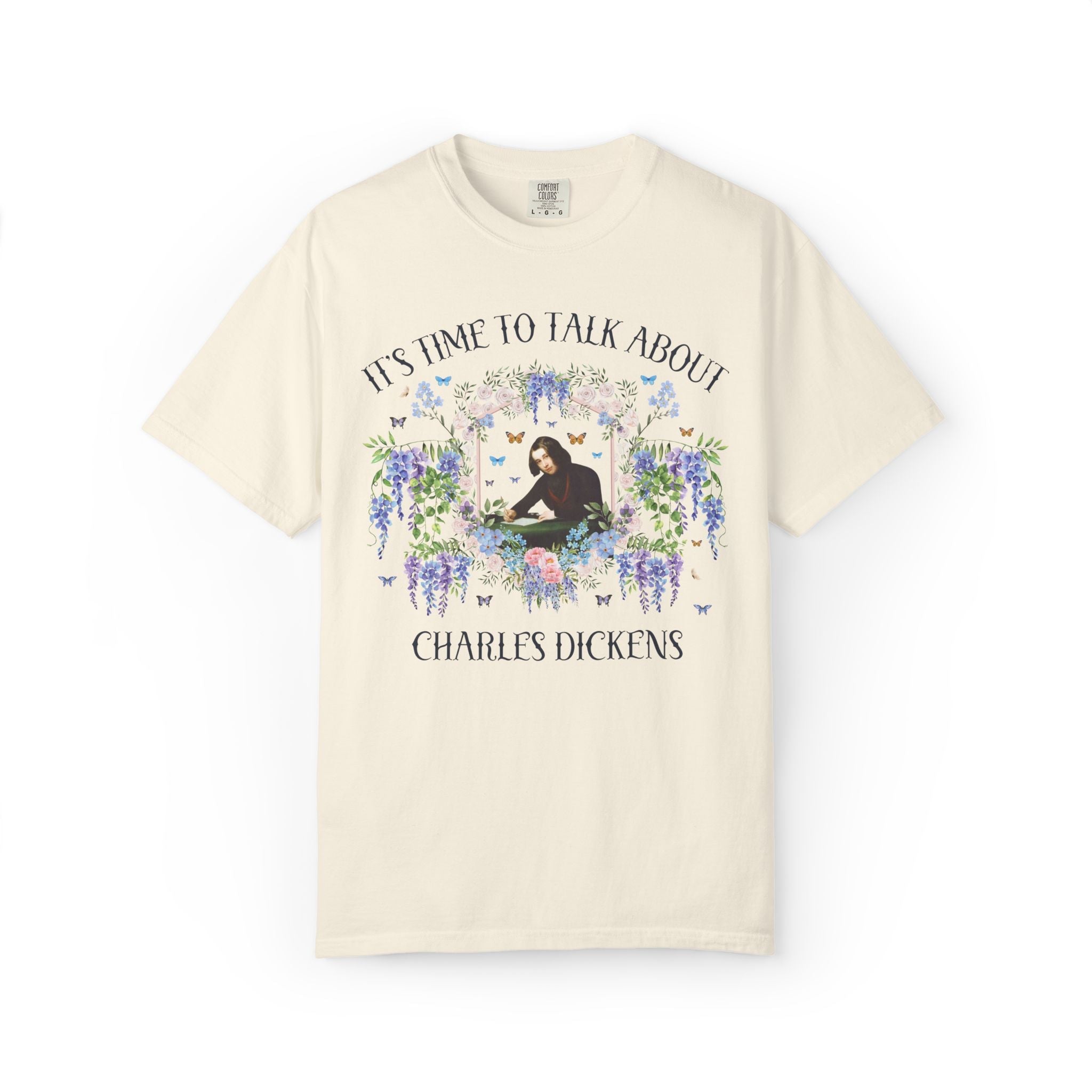 Charles Dickens Classic English Literature Tee Shirt for English Professor or Bookworm, 19th Century Famous Writers, School Librarian Gift - Opal and June