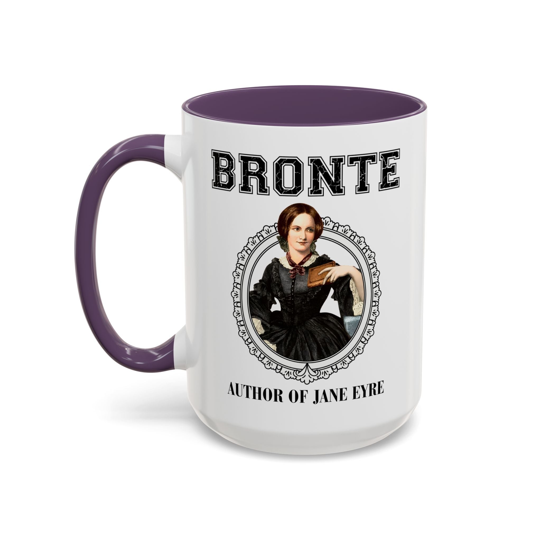 Charlotte Bronte: Author of Jane Eyre Coffee Mug, Cute Art History Classic Literature Mug, 19th Century Gothic Romance Novel, English Major Gift - Opal and June