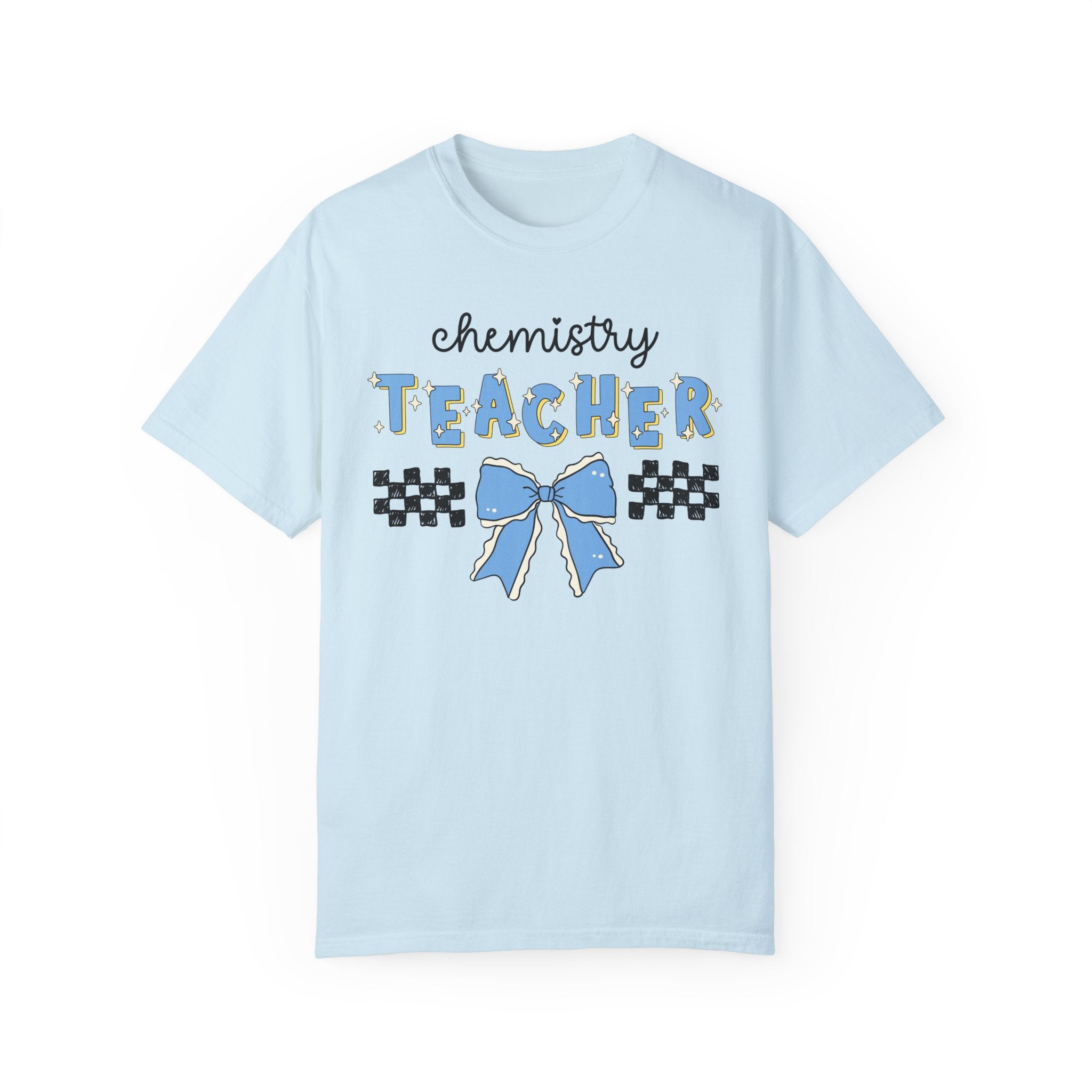 Chemistry Teacher Tee Shirt, Cute Retro Aesthetic Bow, Science Teacher or Professor, Matching Science Department Teacher Back to School T - Opal and June