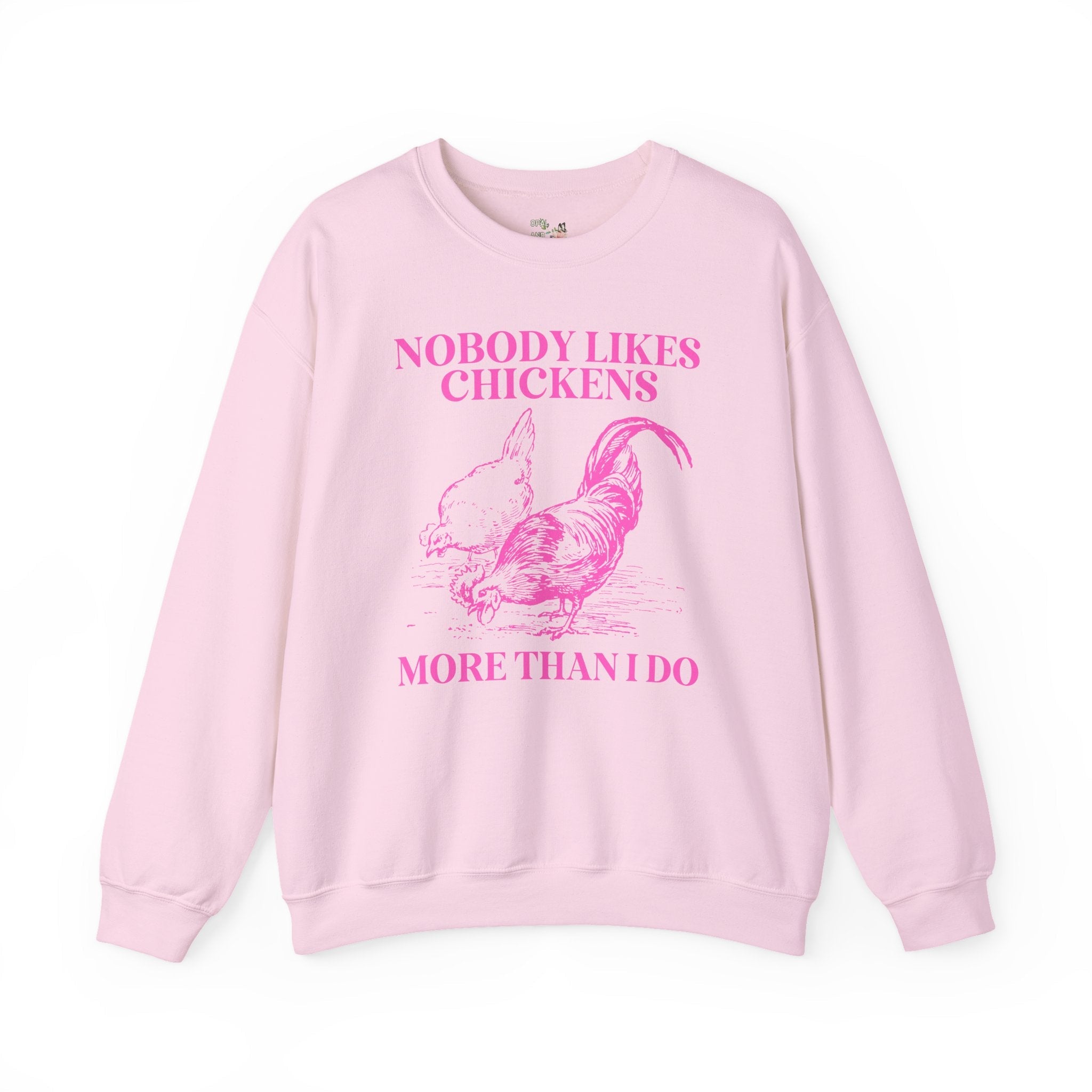 Chicken Lady Funny Saying Shirt, Funny and Cute Chicken Lover Gift for Mothers Day, 90s Throwback Sweatshirt, Hot Pink Aesthetic for Farmer - Opal and June