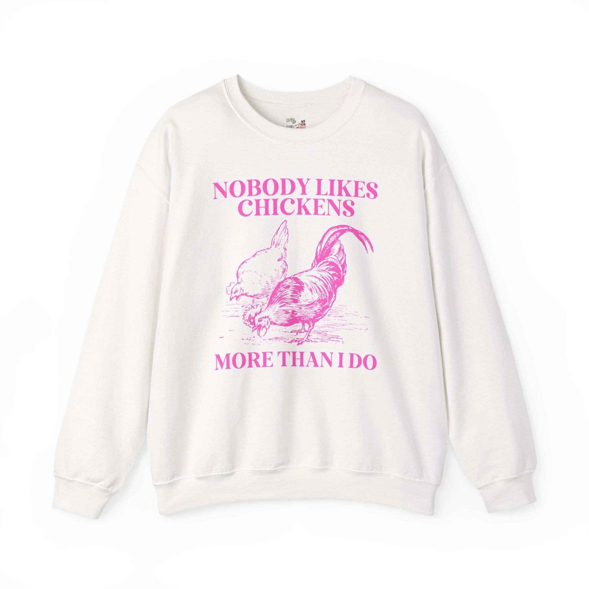 Chicken Lady Funny Saying Shirt, Funny and Cute Chicken Lover Gift for Mothers Day, 90s Throwback Sweatshirt, Hot Pink Aesthetic for Farmer - Opal and June