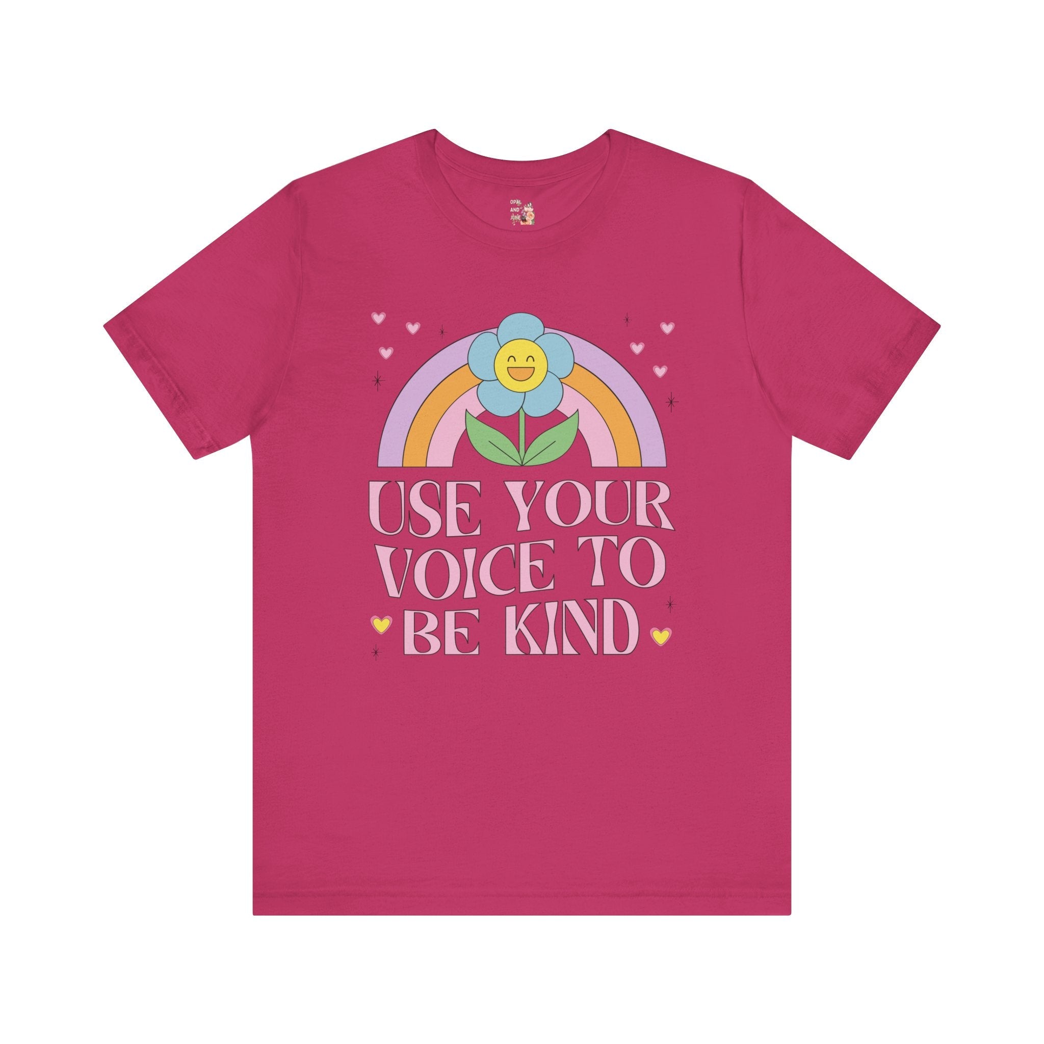 Choose Kindness Shirt with Flower and Rainbow - Opal and June