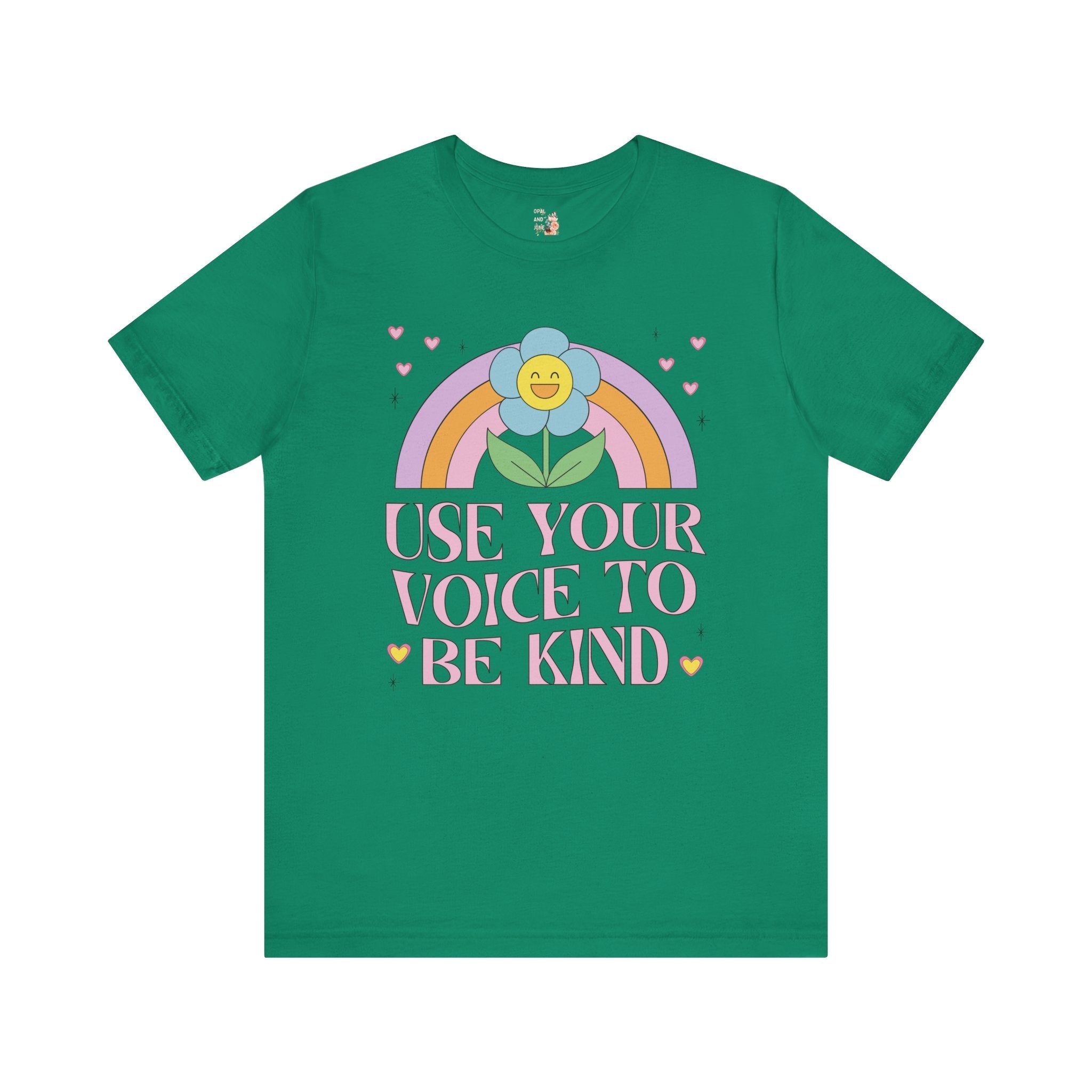 Choose Kindness Shirt with Flower and Rainbow - Opal and June