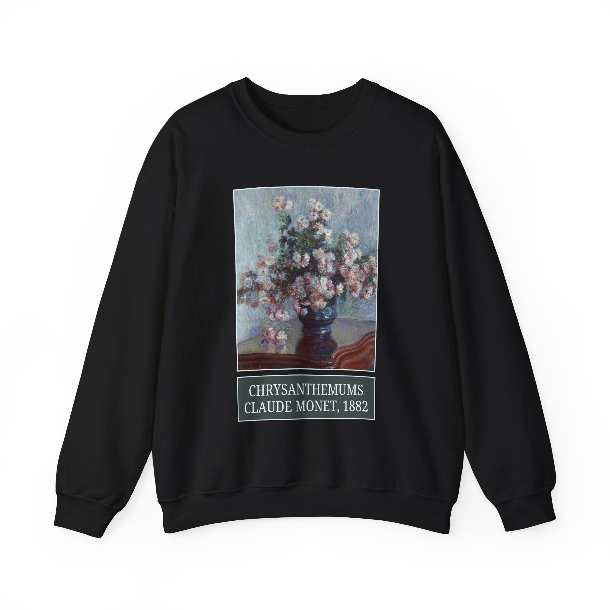 Chrysanthemums by Claude Monet: Cute Floral Art History Sweatshirt, Impressionist Art History, Famous Painting of Flowers, Humanities Major - Opal and June