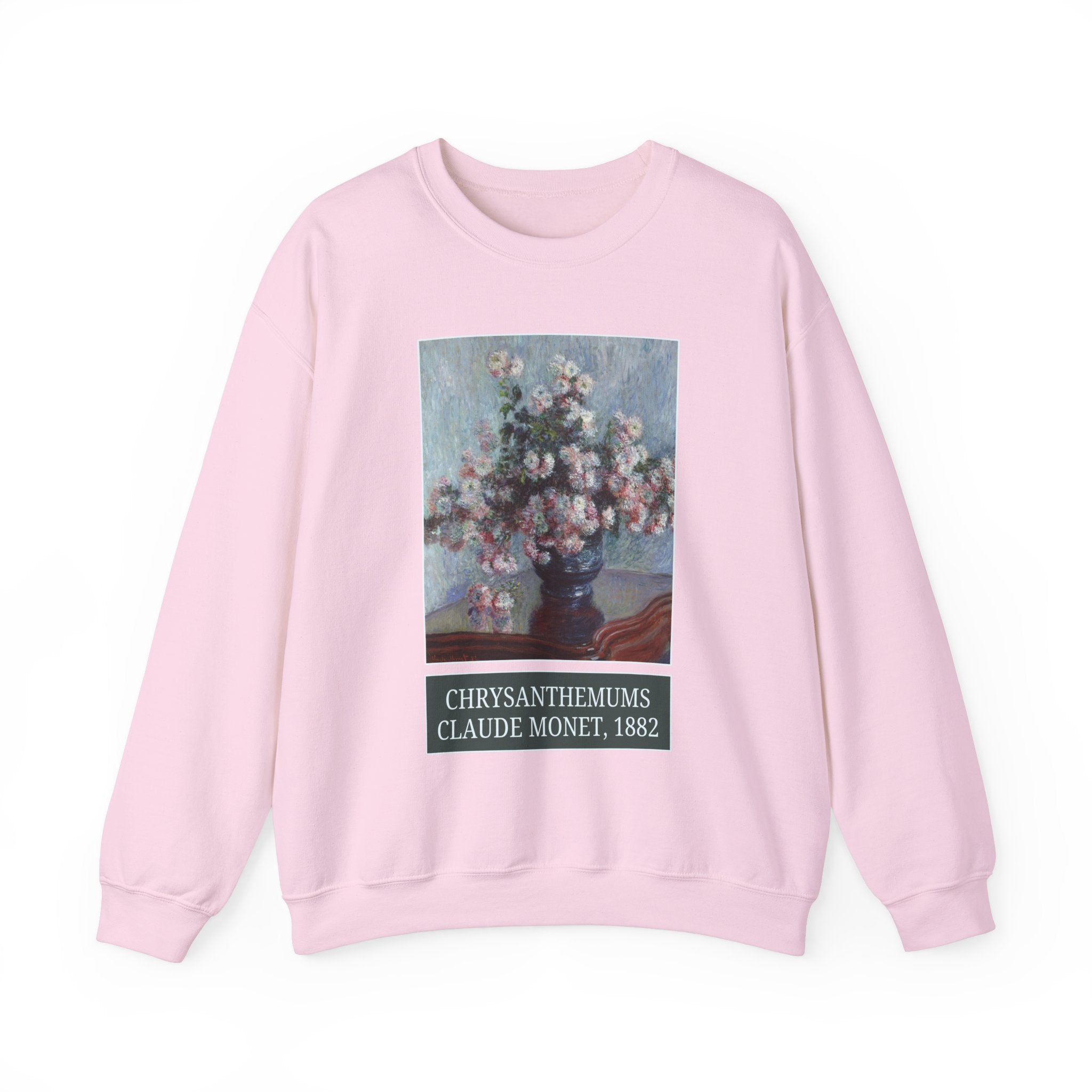 Chrysanthemums by Claude Monet: Cute Floral Art History Sweatshirt, Impressionist Art History, Famous Painting of Flowers, Humanities Major - Opal and June