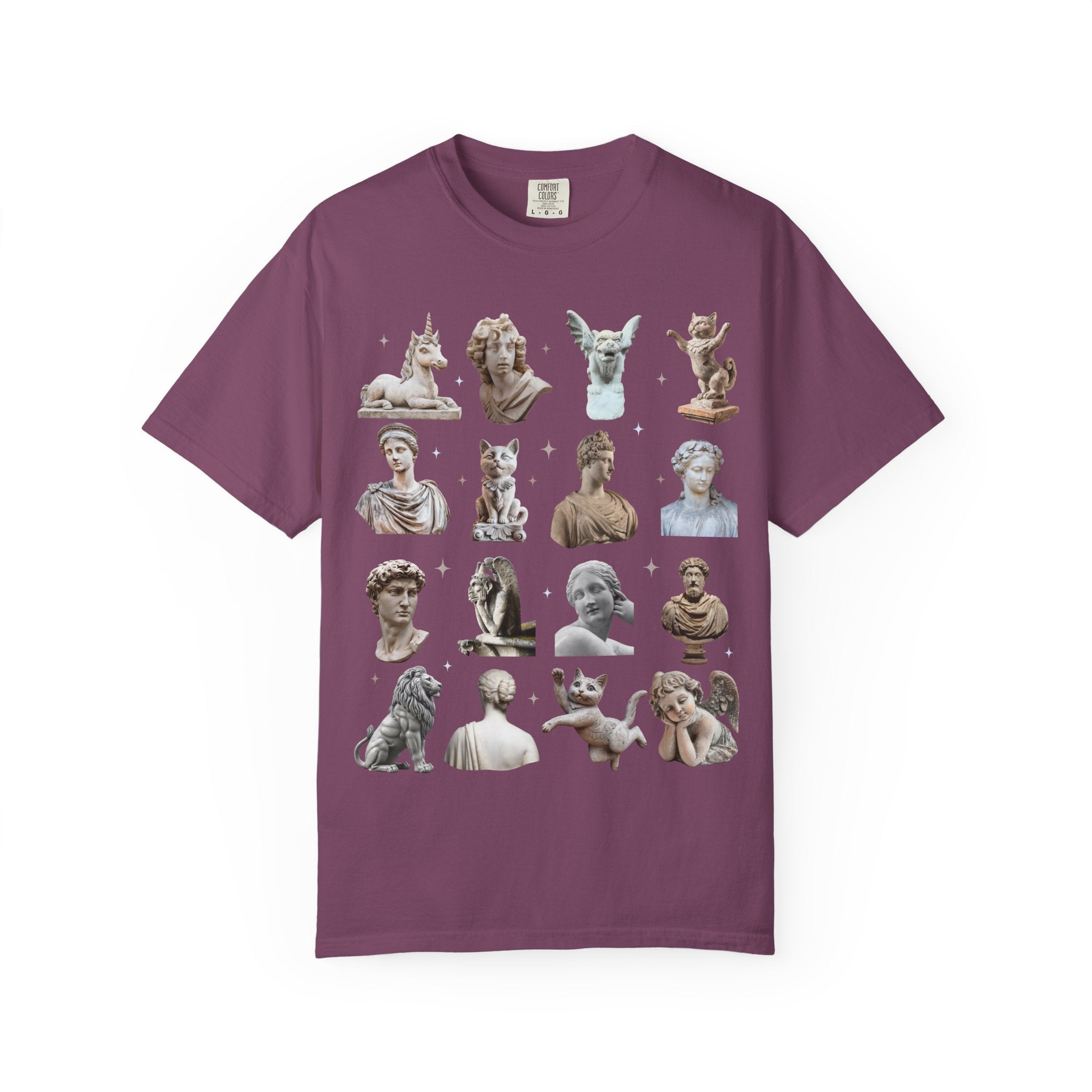 Classic Statues Mixed with Funny Cat and Unicorn Statues - Opal and June