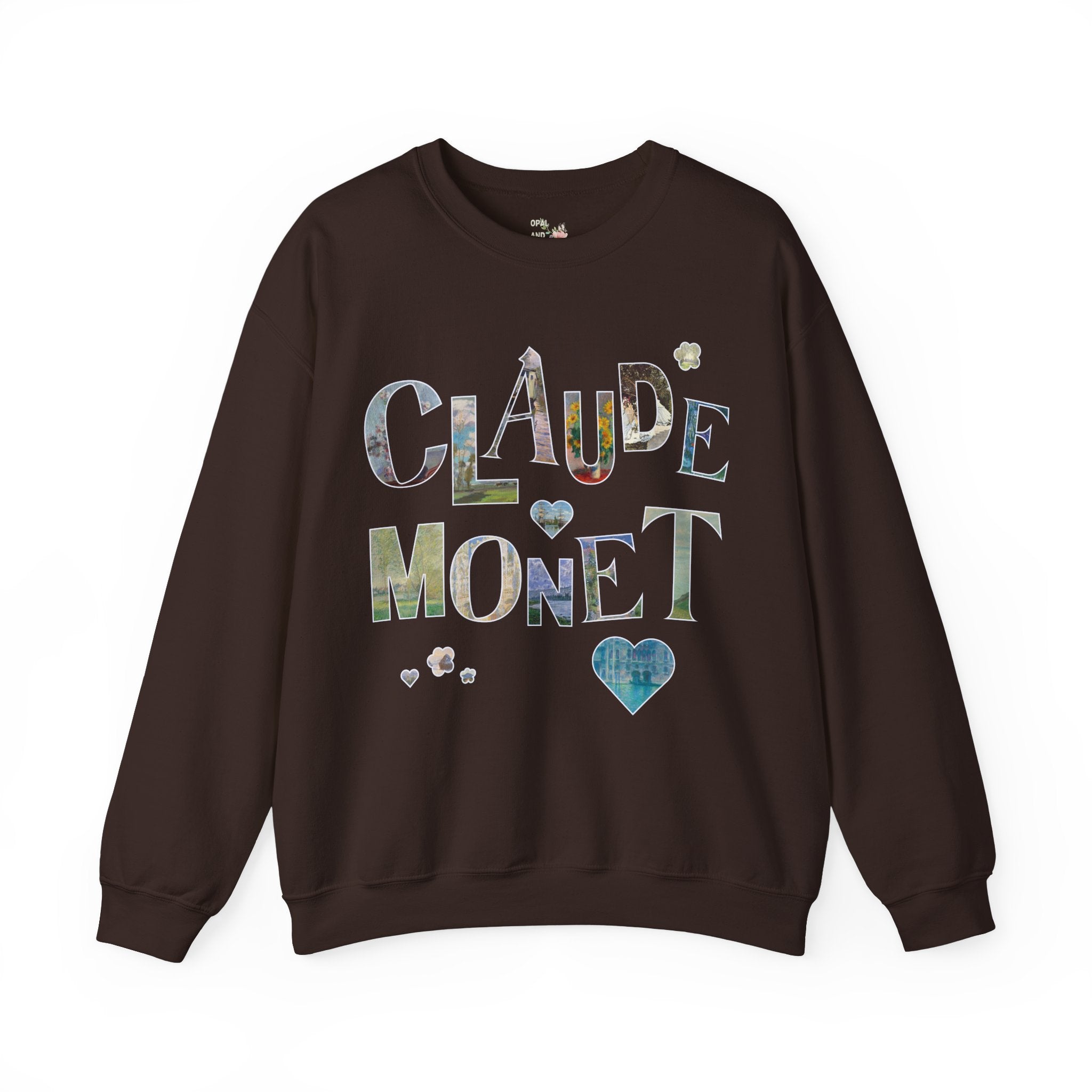 Claude Monet Art History Sweatshirt with Famous Paintings for Friend Who Loves 19th Century Impressionist Art, Colorful Humanites Major Gift - Opal and June