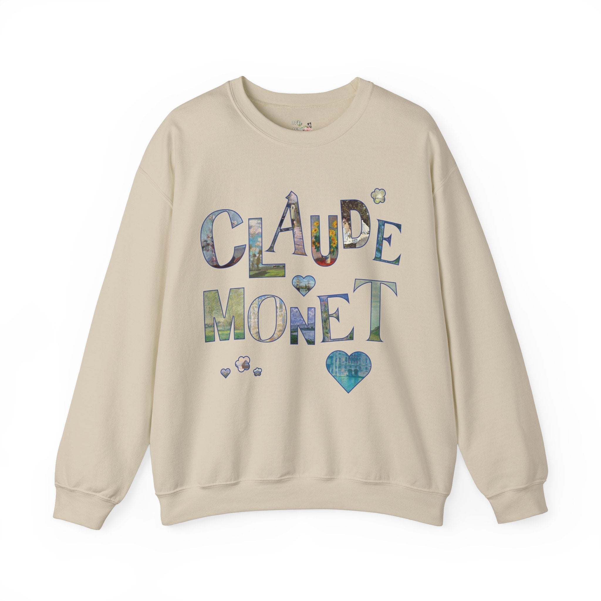 Claude Monet Art History Sweatshirt with Famous Paintings for Friend Who Loves 19th Century Impressionist Art, Colorful Humanites Major Gift - Opal and June