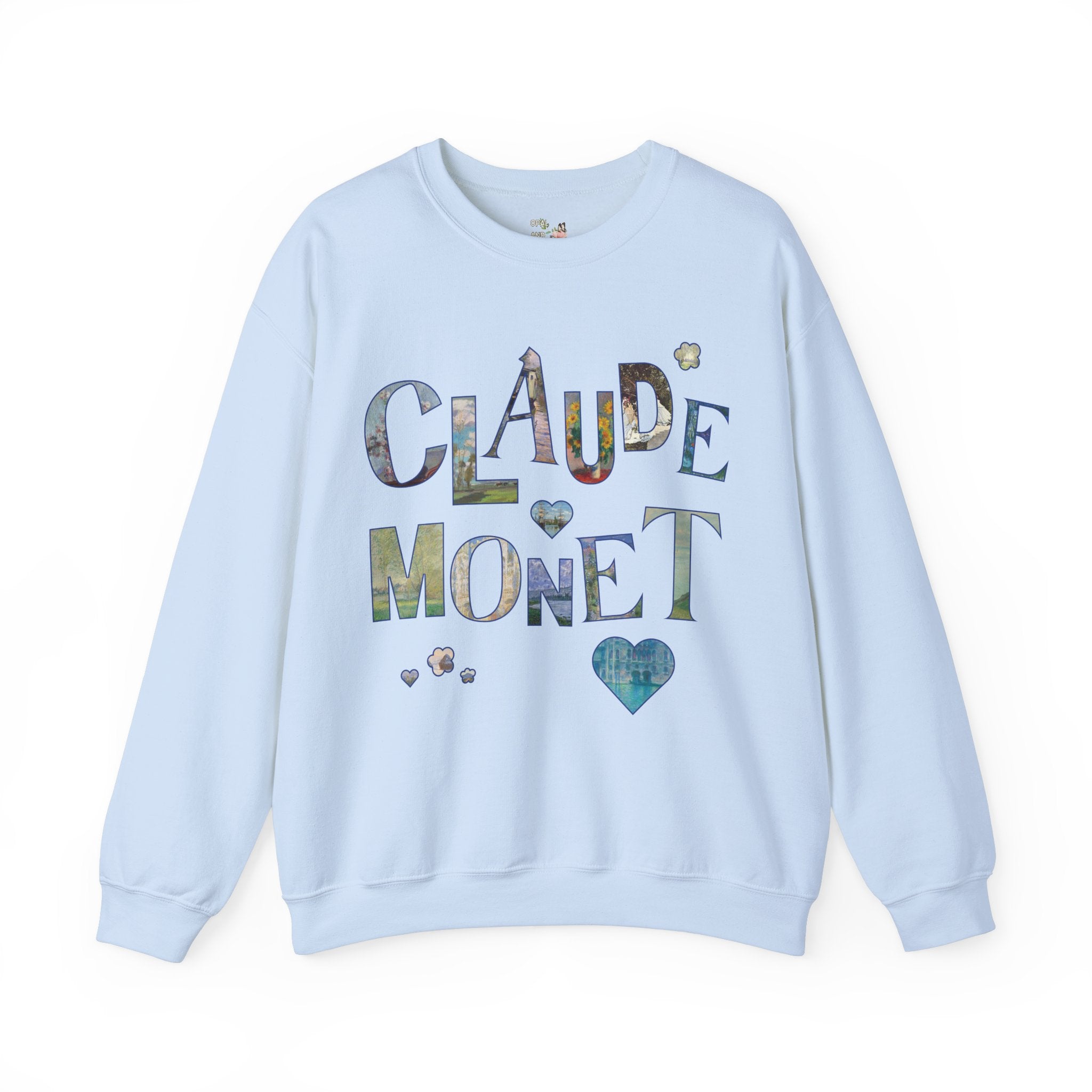 Claude Monet Art History Sweatshirt with Famous Paintings for Friend Who Loves 19th Century Impressionist Art, Colorful Humanites Major Gift - Opal and June