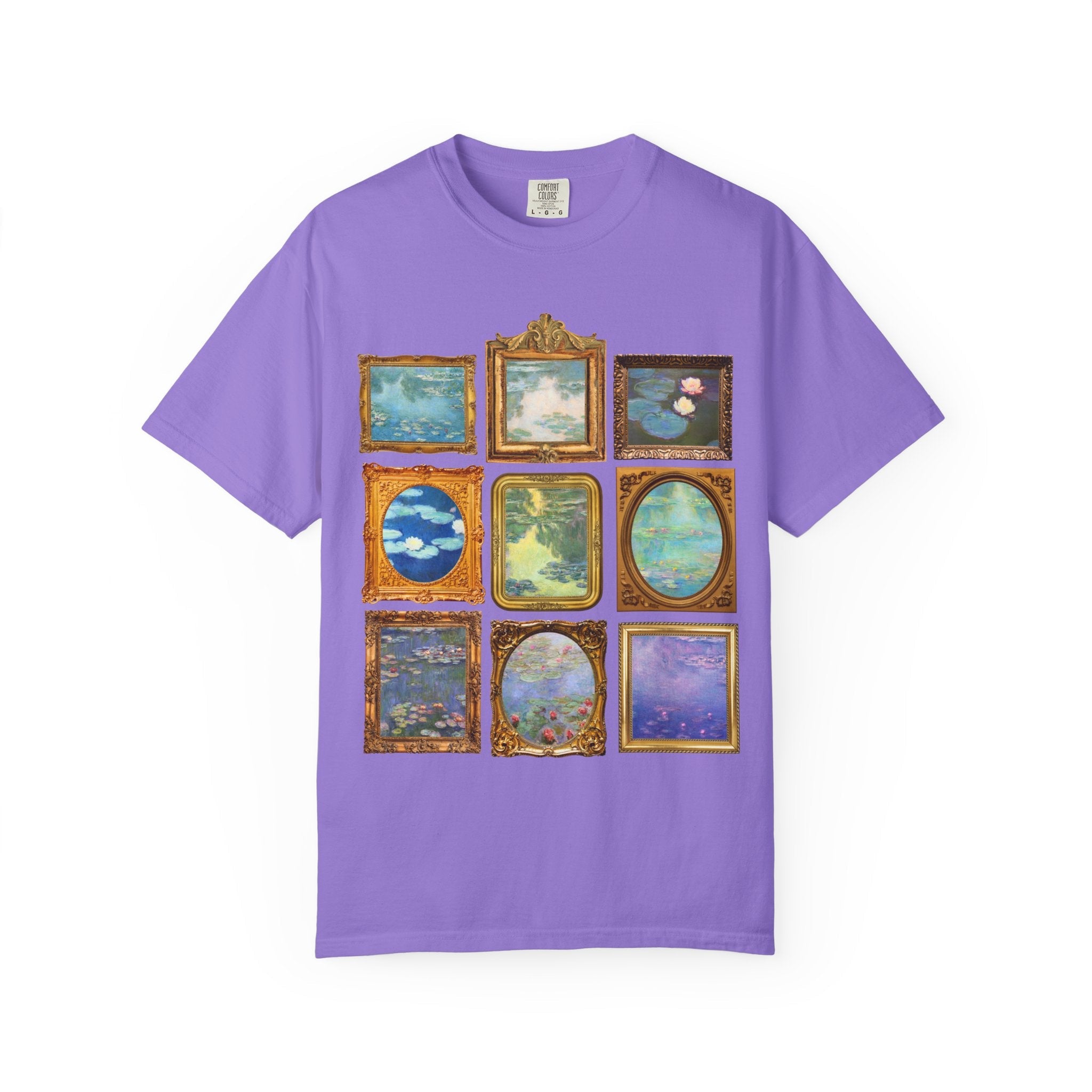 Claude Monet Water Lilies Art History Tee Shirt, Famous Paintings, 19th Century Impressionist Art, Gift for Painter or Humanities Teacher - Opal and June