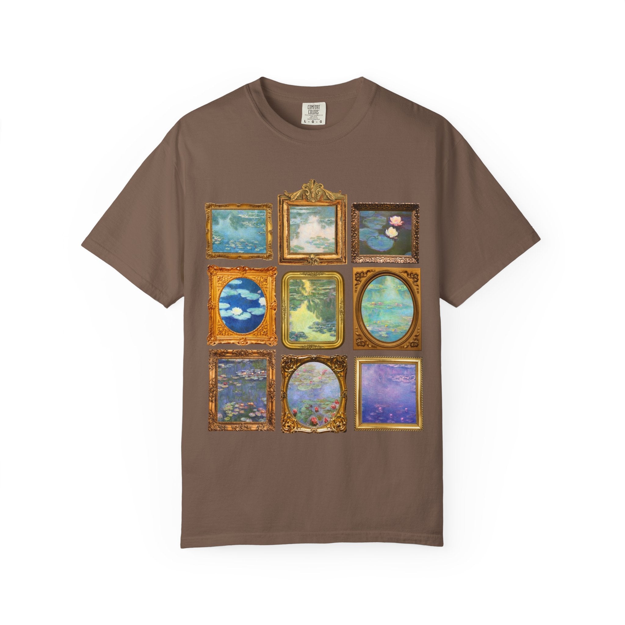 Claude Monet Water Lilies Art History Tee Shirt, Famous Paintings, 19th Century Impressionist Art, Gift for Painter or Humanities Teacher - Opal and June