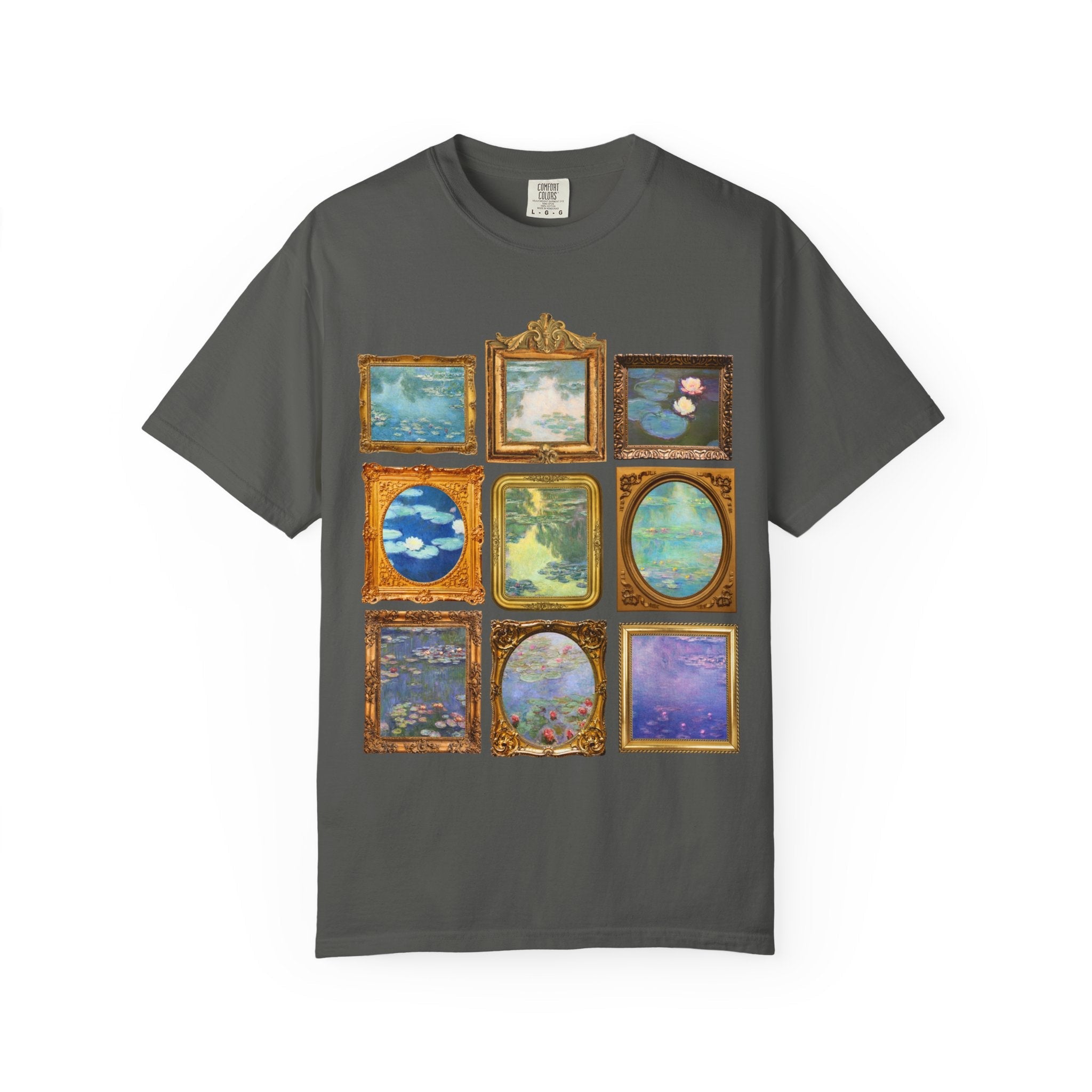Claude Monet Water Lilies Art History Tee Shirt, Famous Paintings, 19th Century Impressionist Art, Gift for Painter or Humanities Teacher - Opal and June