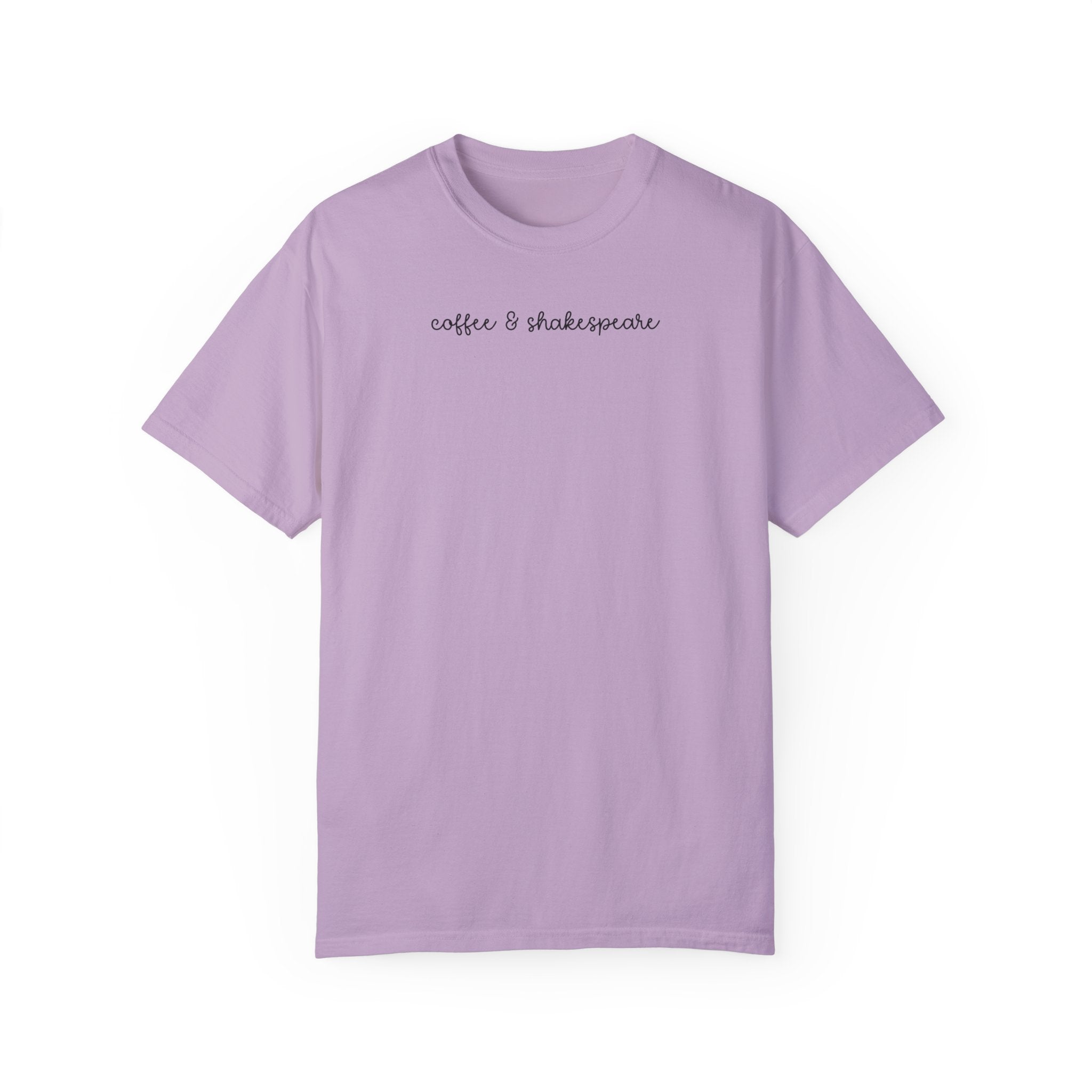 Coffee and Shakespeare: Cute English Literature Tee Shirt, Coffee Lover, Literature Professor Gift, William Shakespeare 16th Century Books - Opal and June