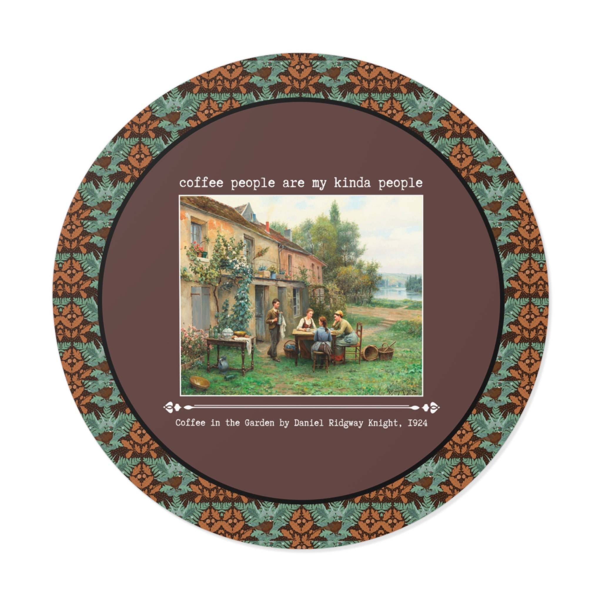 Coffee People Are My Kinda People Art History Sticker for Coffee Lover, Silly Famous Paintings History Gift for Humanities Major or Barista - Opal and June