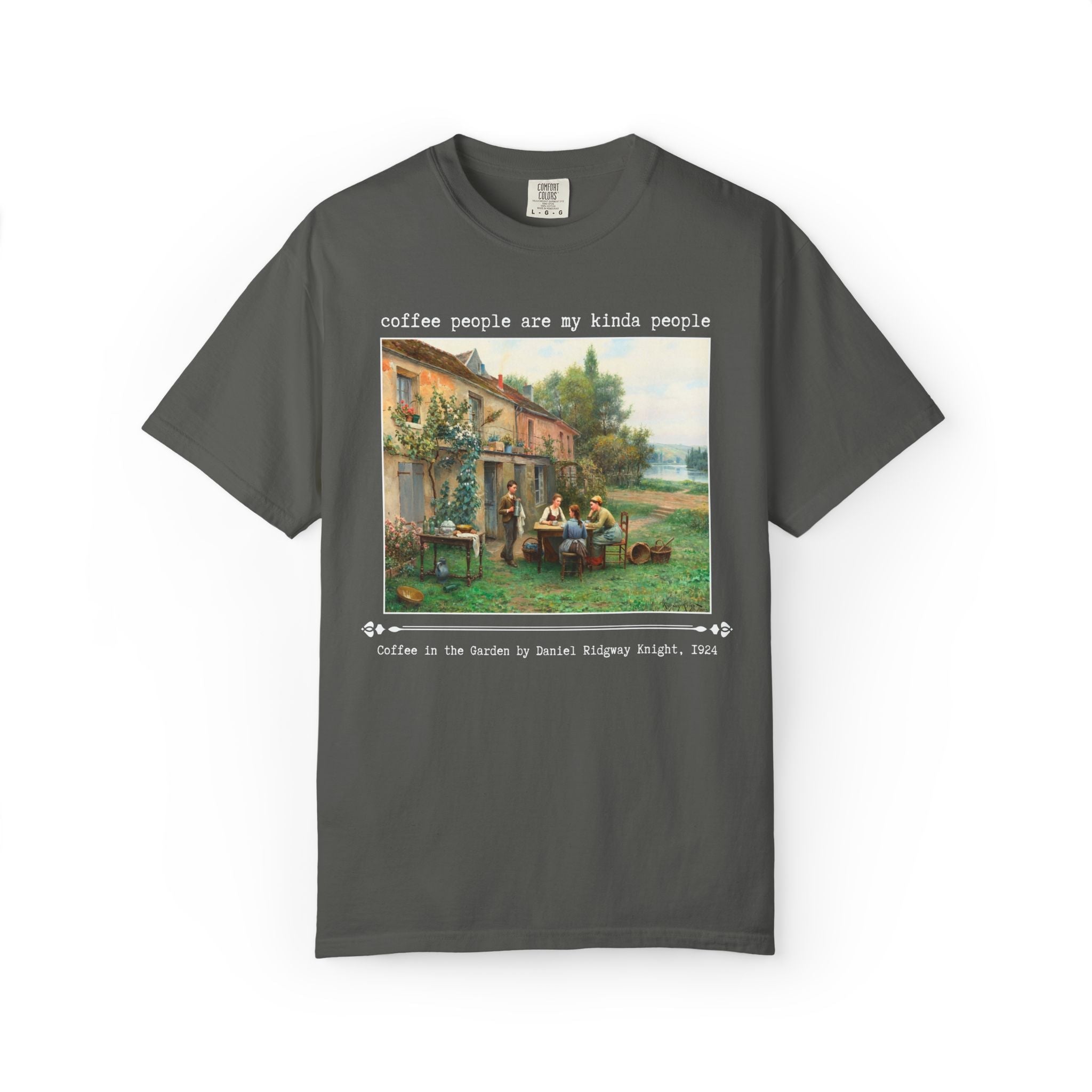 Coffee People Are My Kinda People Art History T-Shirt for Coffee Lover, Silly Famous Paintings History Tee for Humanities Major or Barista - Opal and June