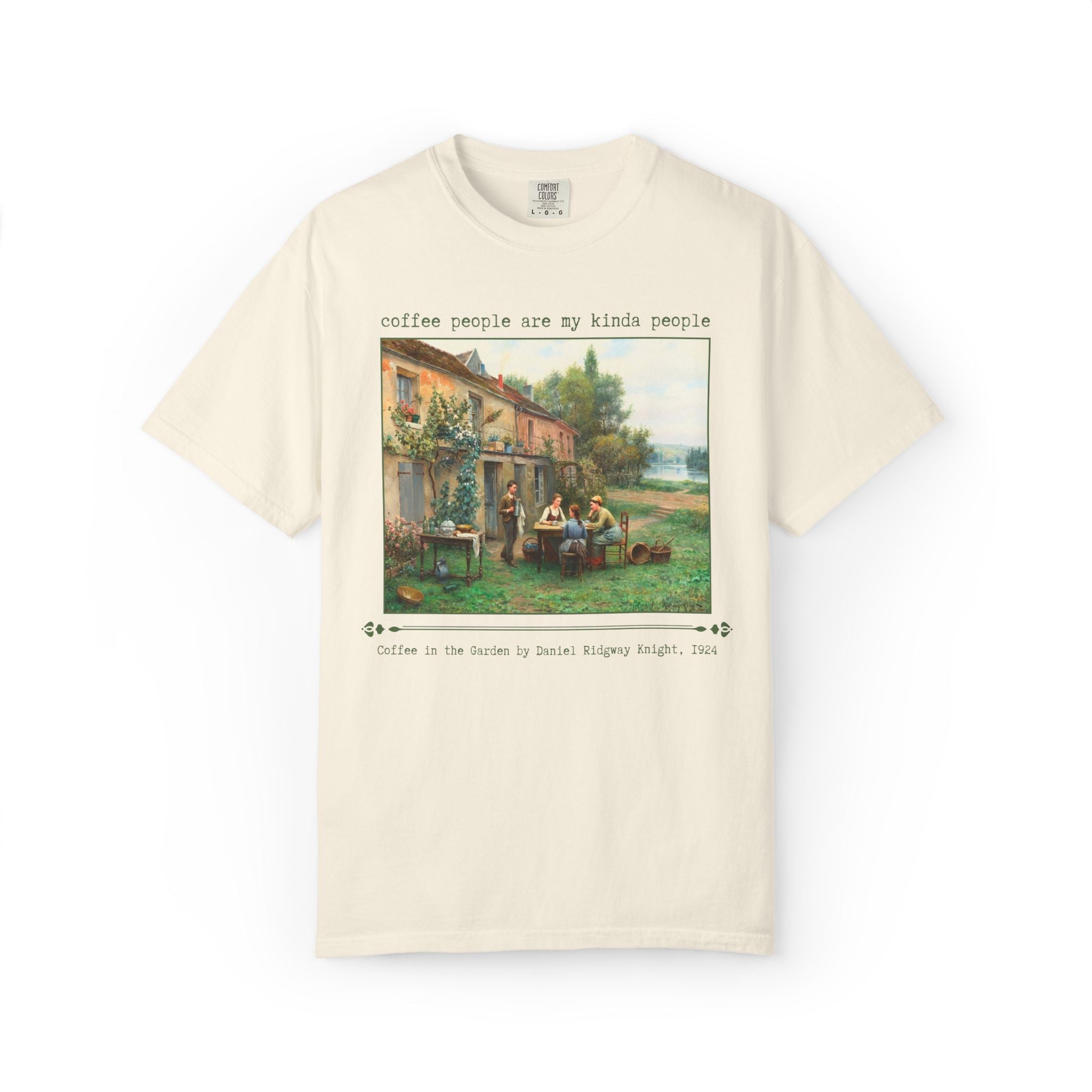 Coffee People Are My Kinda People Art History T-Shirt for Coffee Lover, Silly Famous Paintings History Tee for Humanities Major or Barista - Opal and June