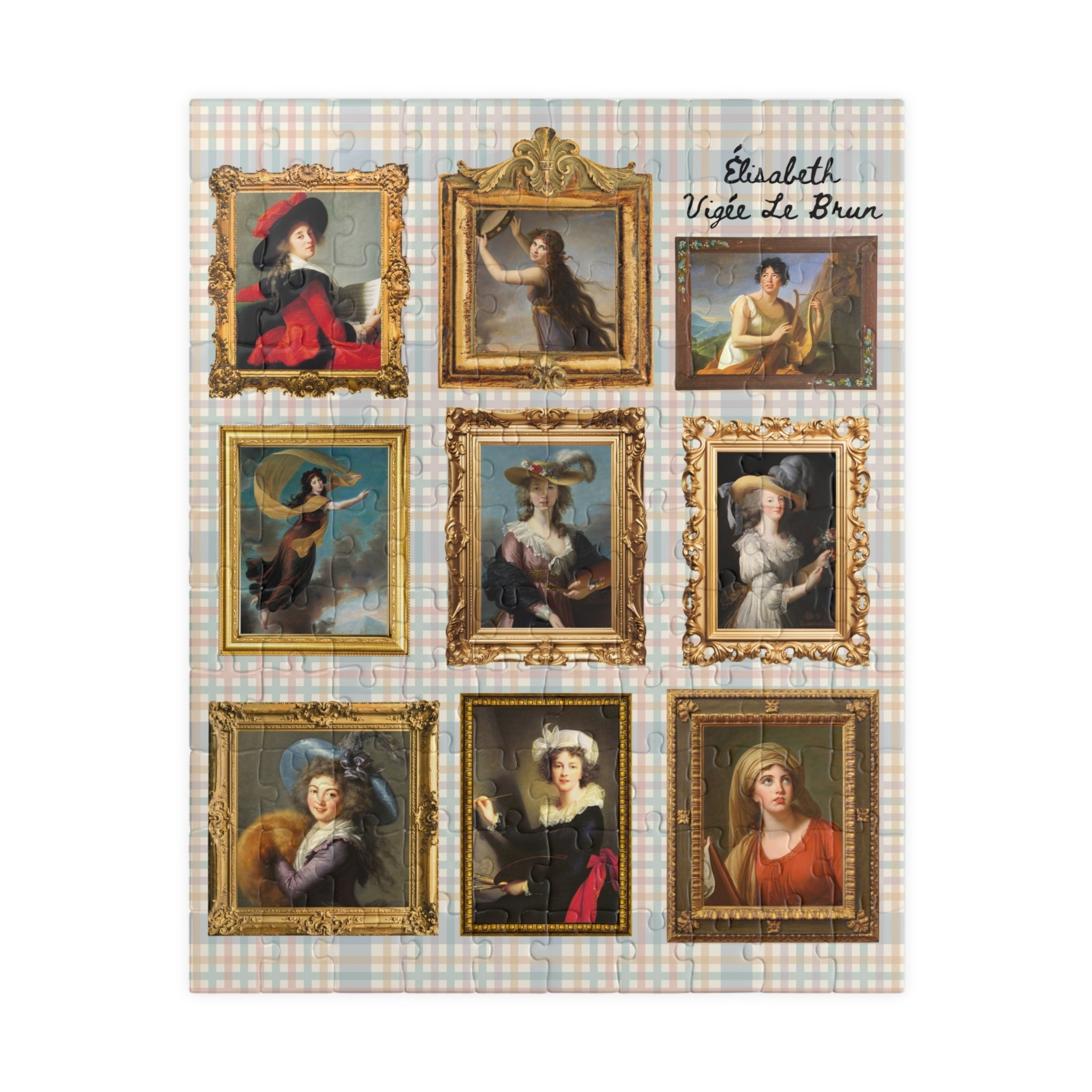 Colorful Art History Puzzle for Historian Who Loves Womens History, Elisabeth Vigee Le Brun Paintings, 18th Century French Artwork Present - Opal and June