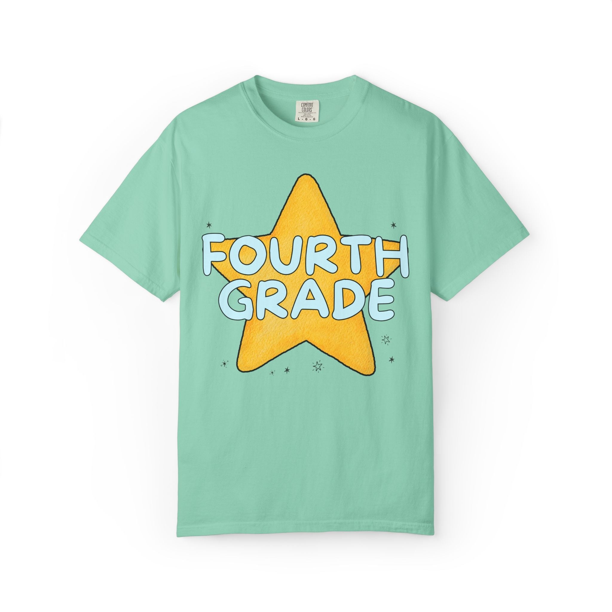 Colorful Back to School Matching Teacher Tee Shirts for Elementary School Grades Kindergarten through Fifth Grade, Cute Retro Aesthetic Tee - Opal and June