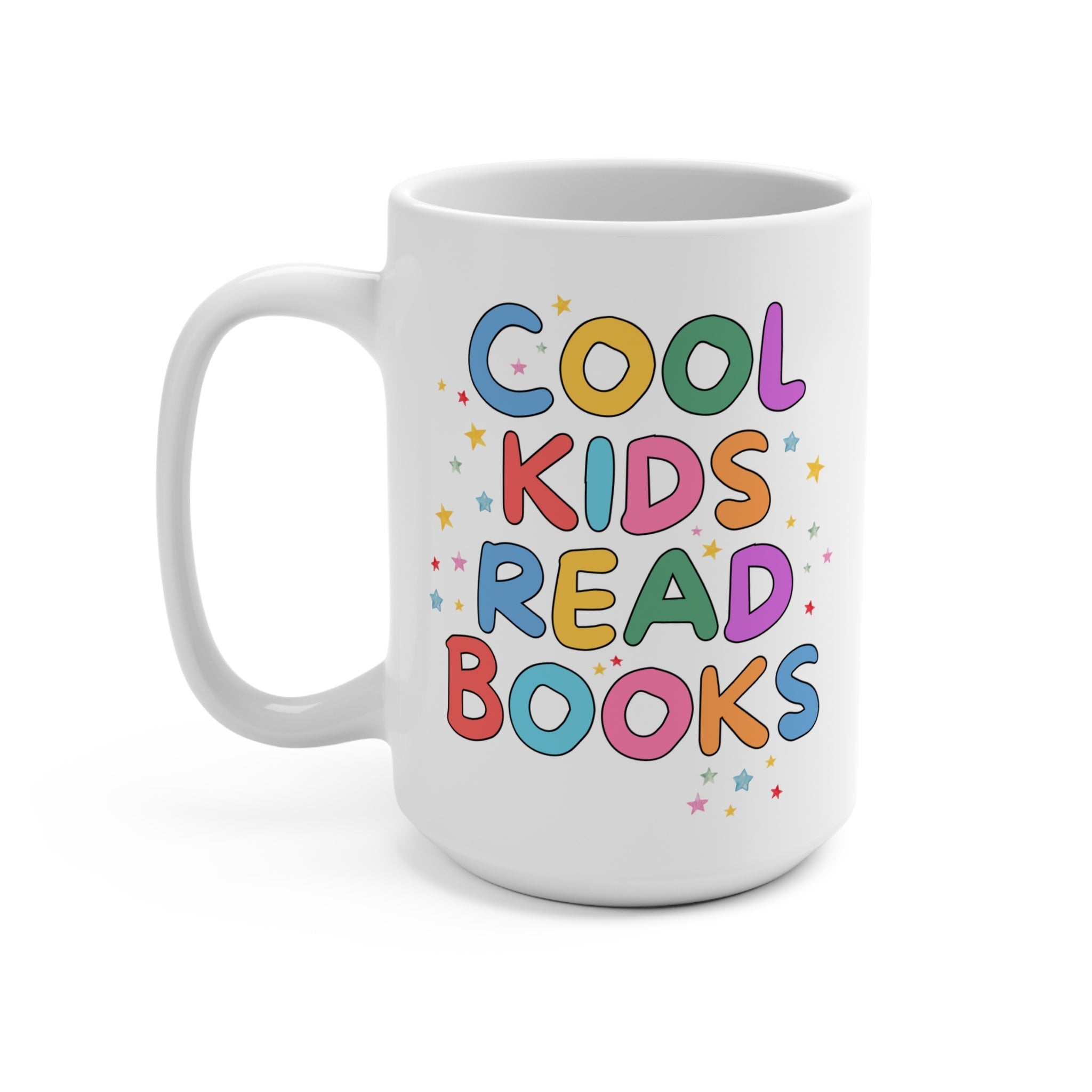 Colorful Book Lover Coffee Mug for Bookworm Daughter Who Loves Reading: Cool Kids Read Books, Adorable Y2K Bookish Mug for School Librarian - Opal and June
