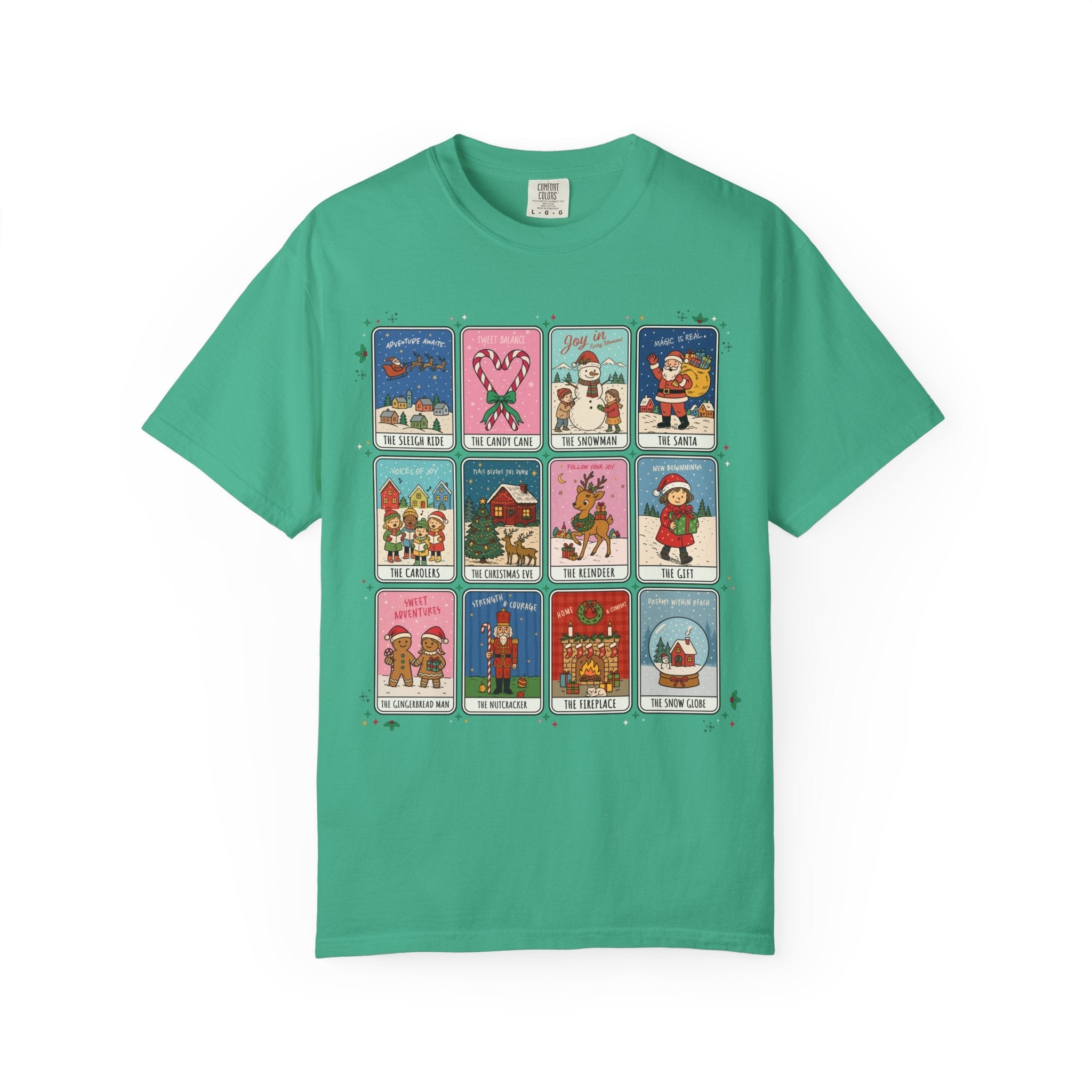 Colorful Christmas Holiday Tee Shirt, Adorable Nineties Throwback T-Shirt for Elementary School Teacher or Mom, Cute Matching Xmas Tee - Opal and June
