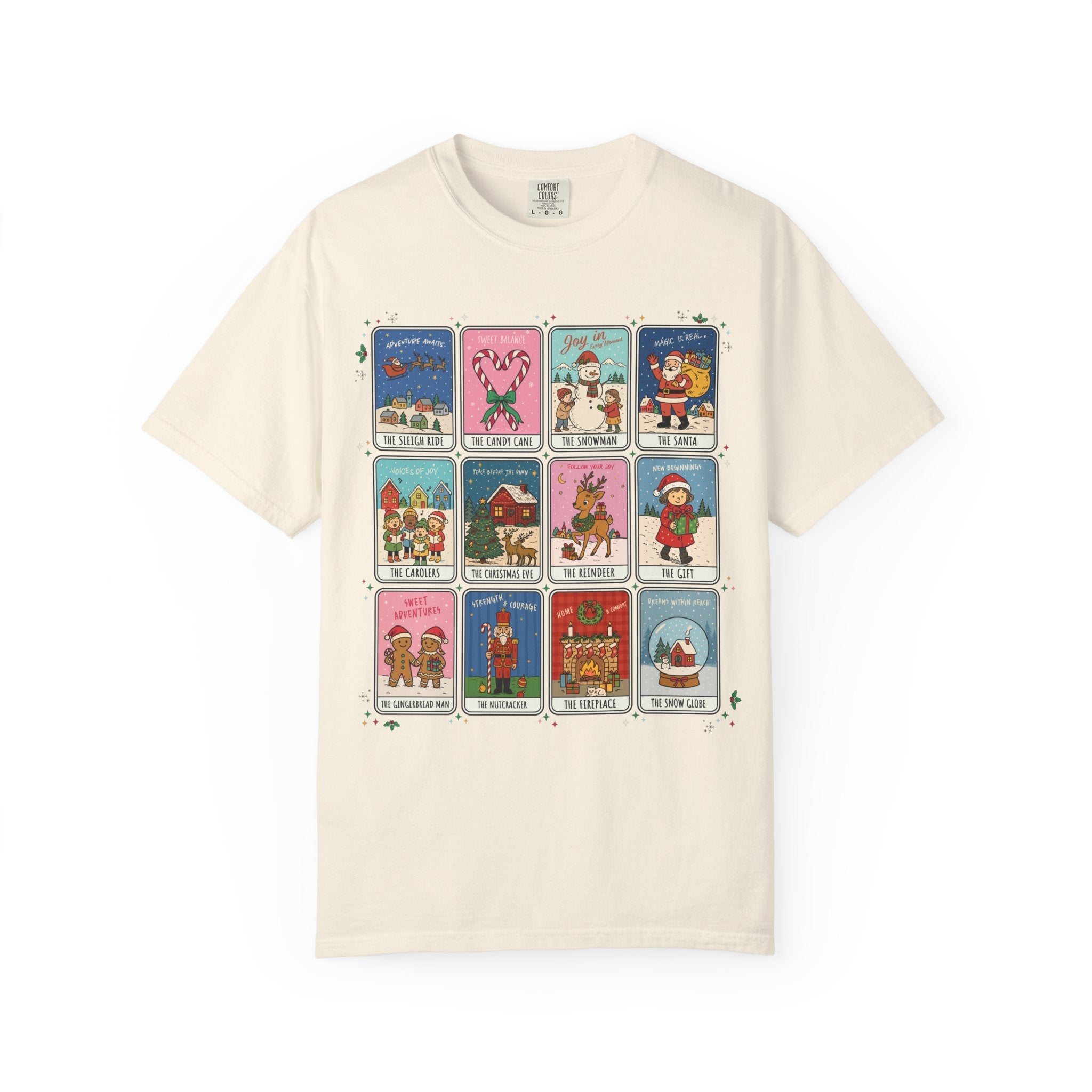 Colorful Christmas Holiday Tee Shirt, Adorable Nineties Throwback T-Shirt for Elementary School Teacher or Mom, Cute Matching Xmas Tee - Opal and June