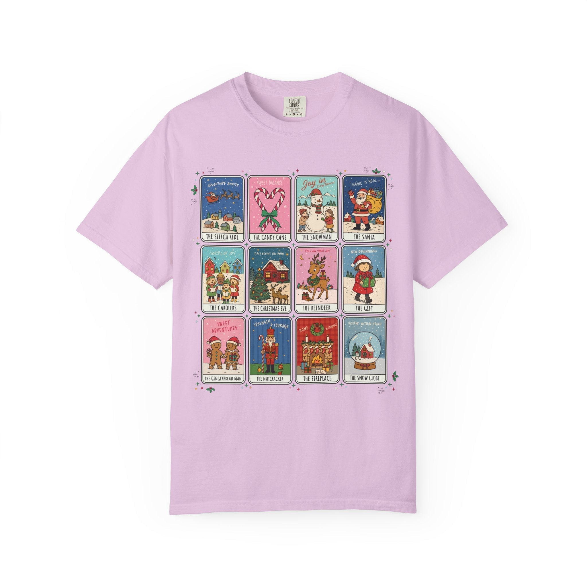 Colorful Christmas Holiday Tee Shirt, Adorable Nineties Throwback T-Shirt for Elementary School Teacher or Mom, Cute Matching Xmas Tee - Opal and June